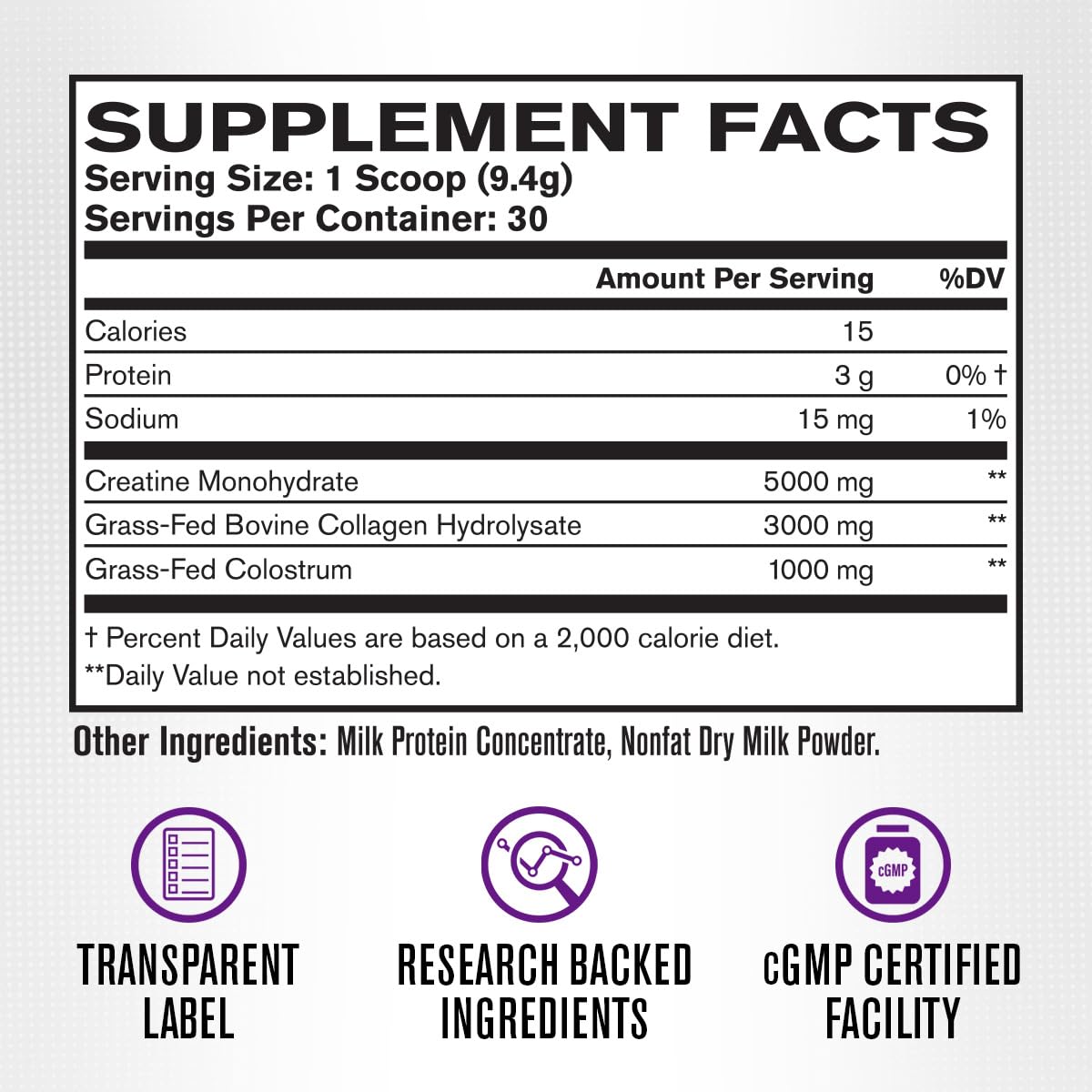 Jacked Factory Creatine for Women - Creatine Monohydrate with Collagen + Colostrum to Support Workout Performance, Lean Muscle Growth, Healthy Hair, Skin, & Nails - 30 Servings, Unflavored Jacked Factory Au supplements
