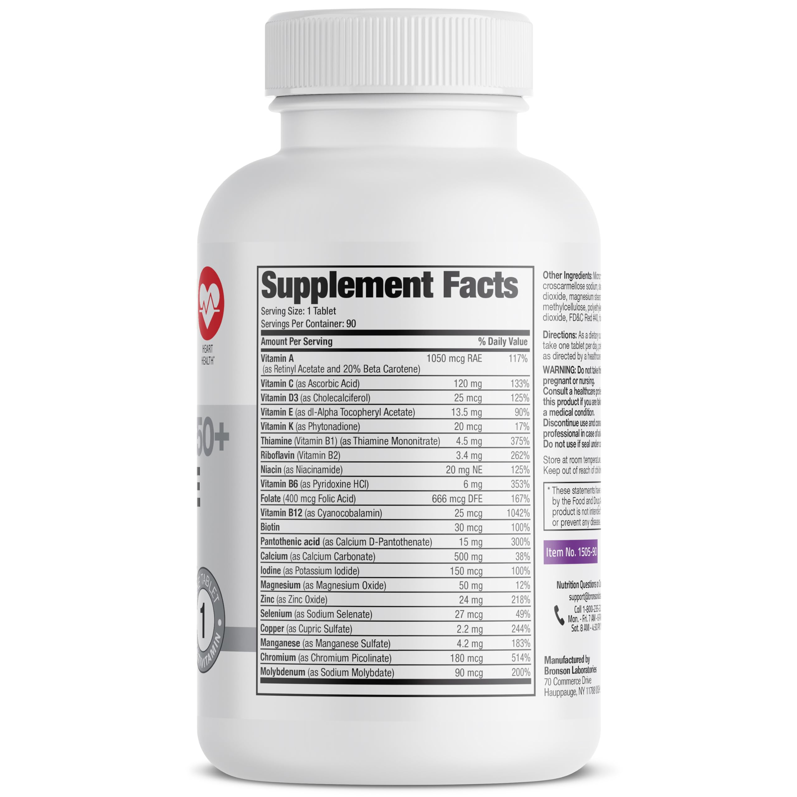Bronson ONE Daily Women’s 50+ Complete Multivitamin Multimineral, 90 Tablets Bronson Au supplements