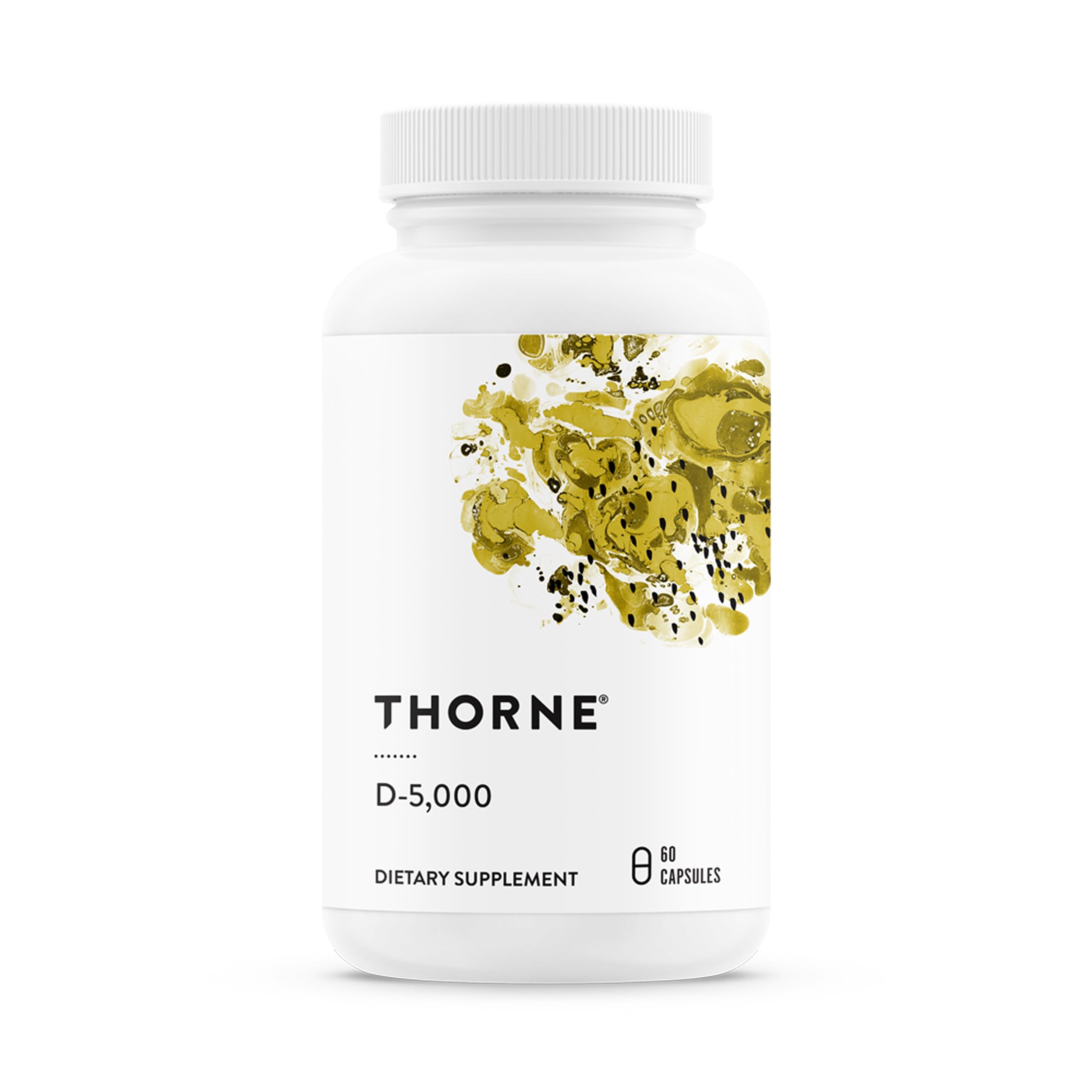 THORNE - Vitamin D-5,000 - Vitamin D3 Supplement - Supports Healthy Bones, Teeth & Muscles, Plus Cardiovascular