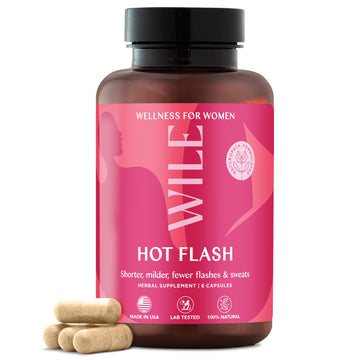 WILE Menopause and Perimenopause Supplements for Women - Hot Flashes and Night Sweats Relief with Kudzu Root - Premenopause Support for Stress, Hot Flash, Hormone Balance & Restful Sleep, 30 Servings WILE Au supplements