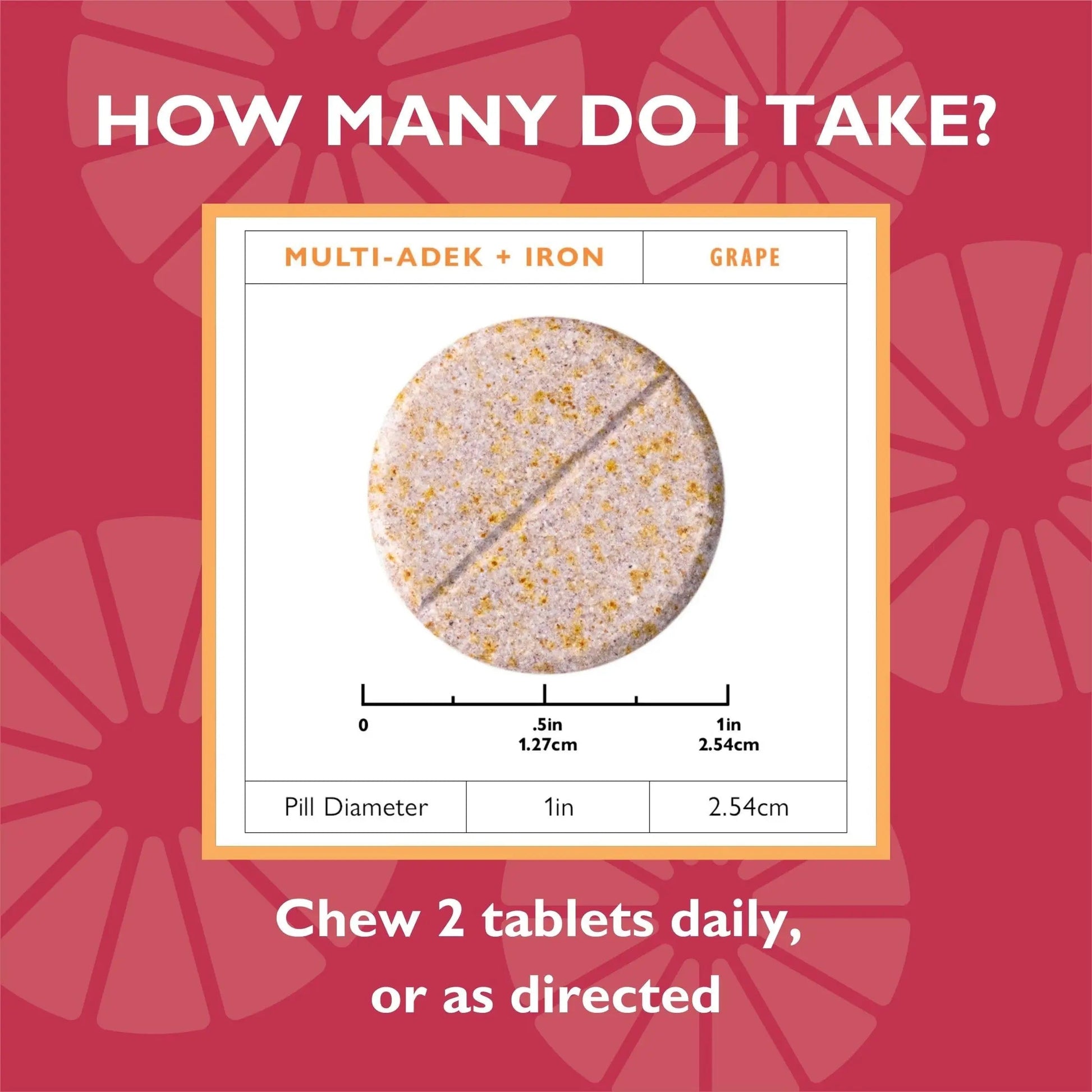 Celebrate Vitamins Multi ADEK Chewables, 60mg Iron - Daily Bariatric Multivitamin, Vitamins A, D, E, K & B12 for Duodenal Switch Surgery Patients Celebrate Bariatric Supplements Au supplements