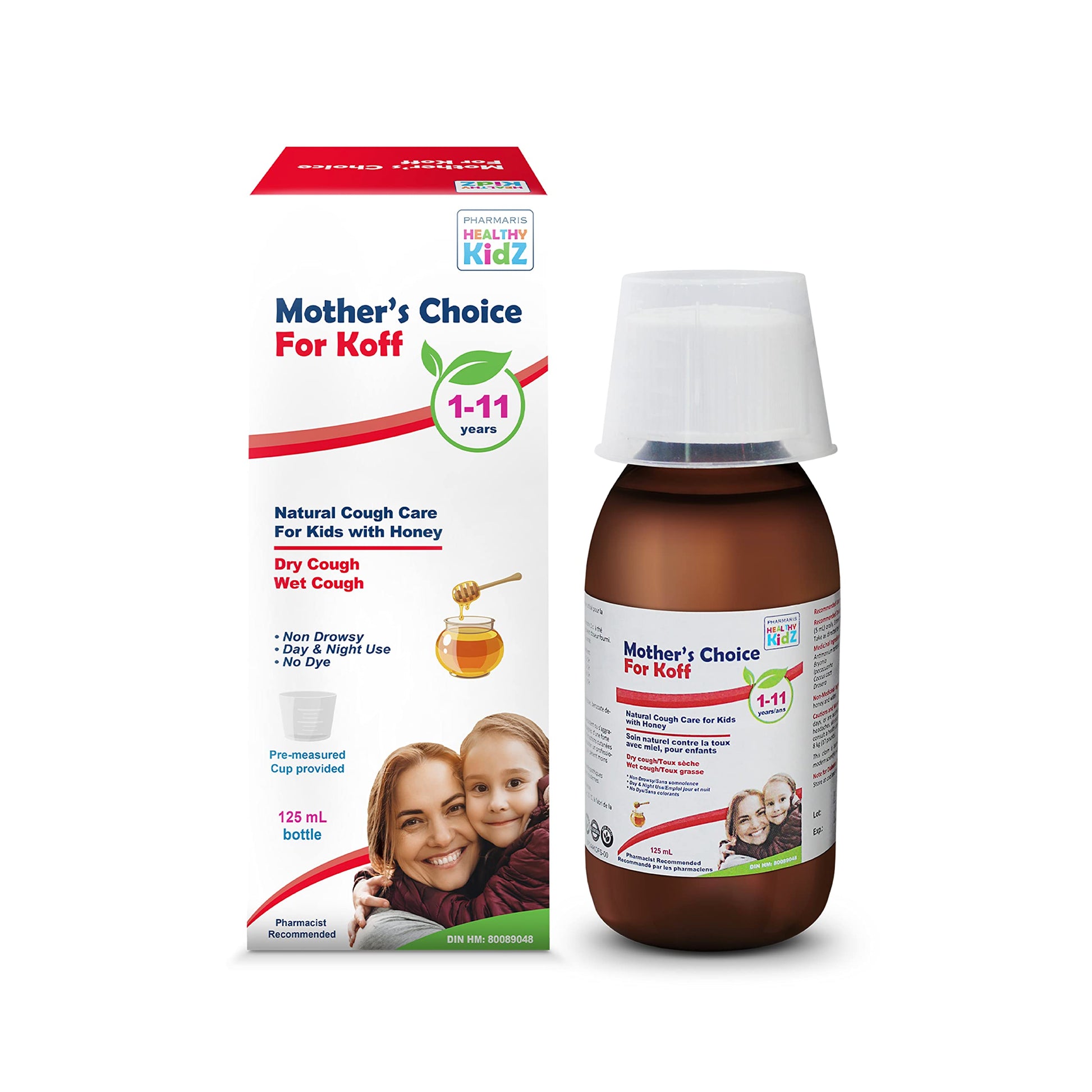 Mother’s Choice for Koff, for Dry and Wet Cough, Natural Cough Care for Kids with Honey, 125 ml PHARMARIS HEALTHY KIDZ MOTHER'S CHOICE Au supplements