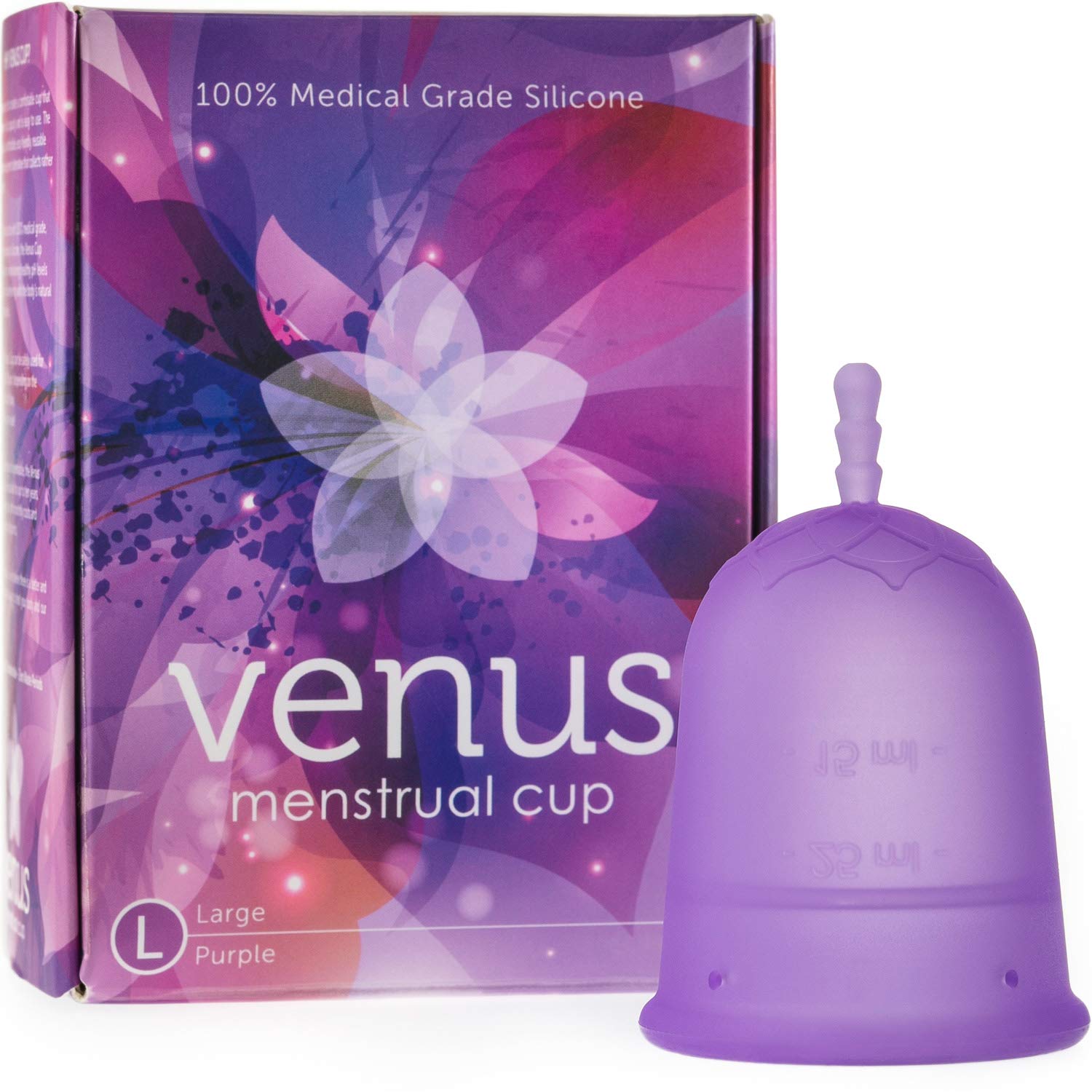 Venus Large Menstrual Cup – High Capacity for Heavy Flow -Made in USA - 100% Medical Grade Silicone VENUS Au supplements