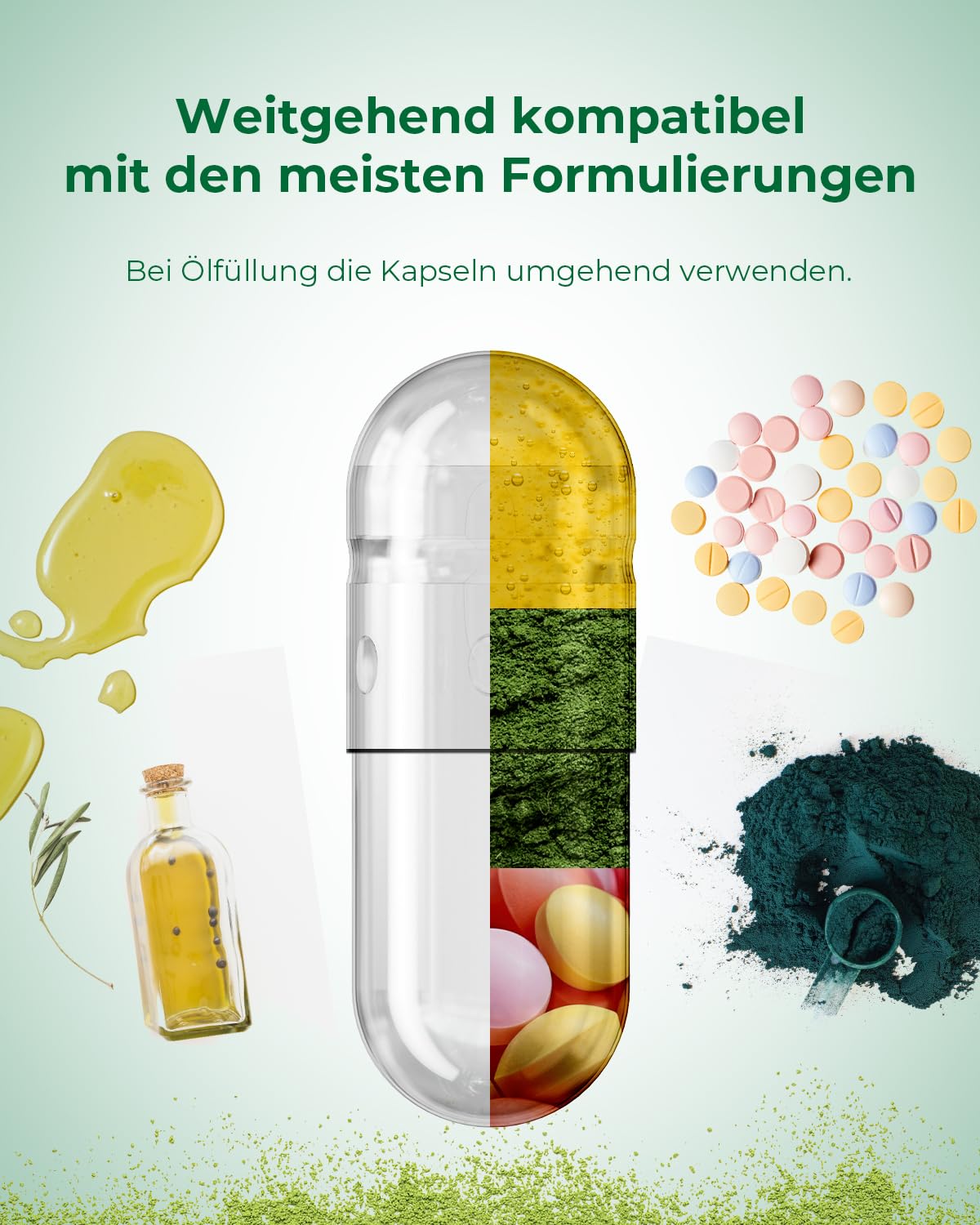 HPMC Empty Capsules Size 2-200 Clear Count Pill Capsules Empty - Plant-Based Cellulose | Vegetarian, Halal, Non-GMO | for DIY Supplement & Herbal Filling MéipaLien Au supplements