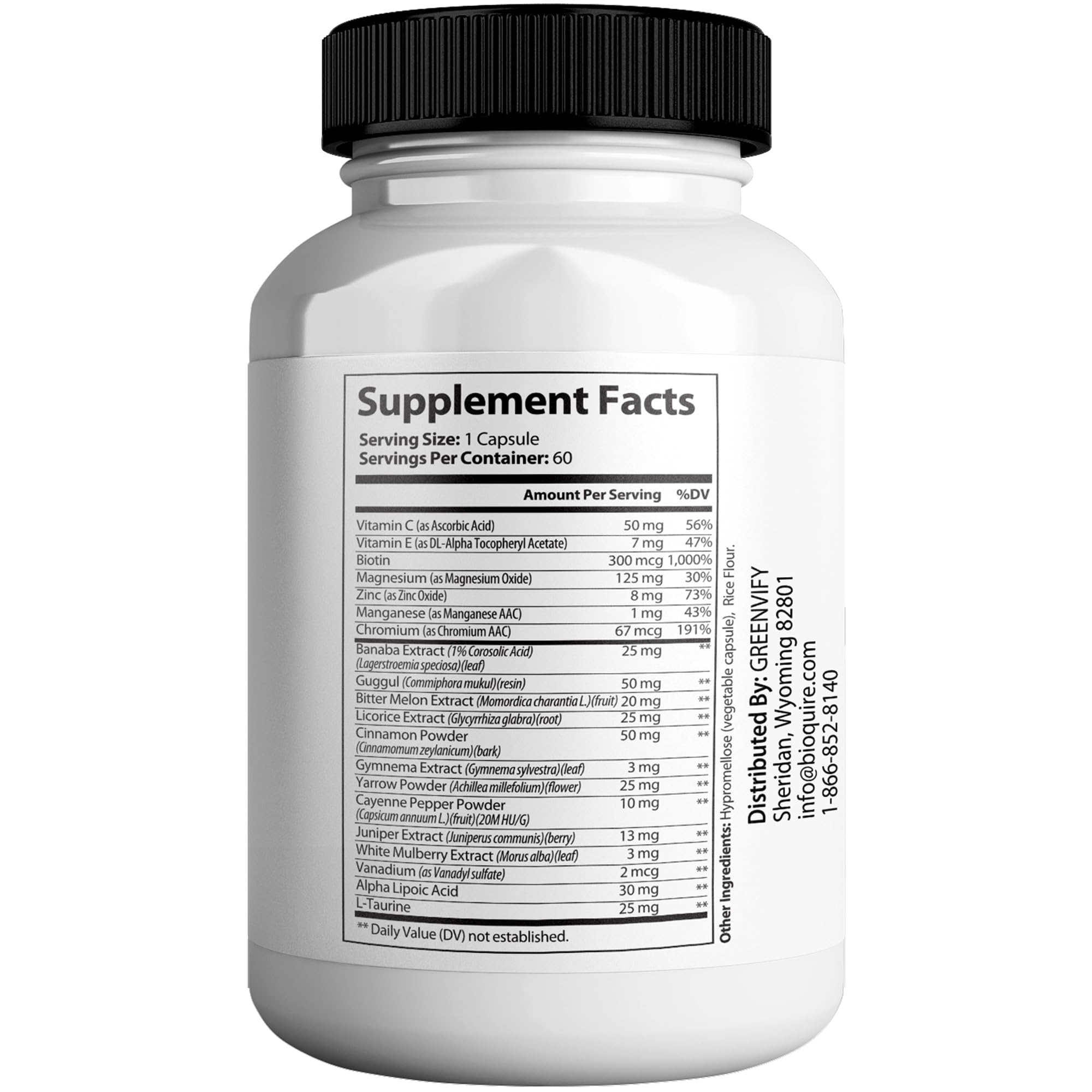 GREENVIFY Gluco Proven Max – Daily Wellness Support Supplement with Vitamins, Minerals, and Herbs – Chromium, Magnesium, Banaba, Bitter Melon, and Zinc – Non-GMO, Gluten-Free – 60 Capsules GREENVIFY Au supplements