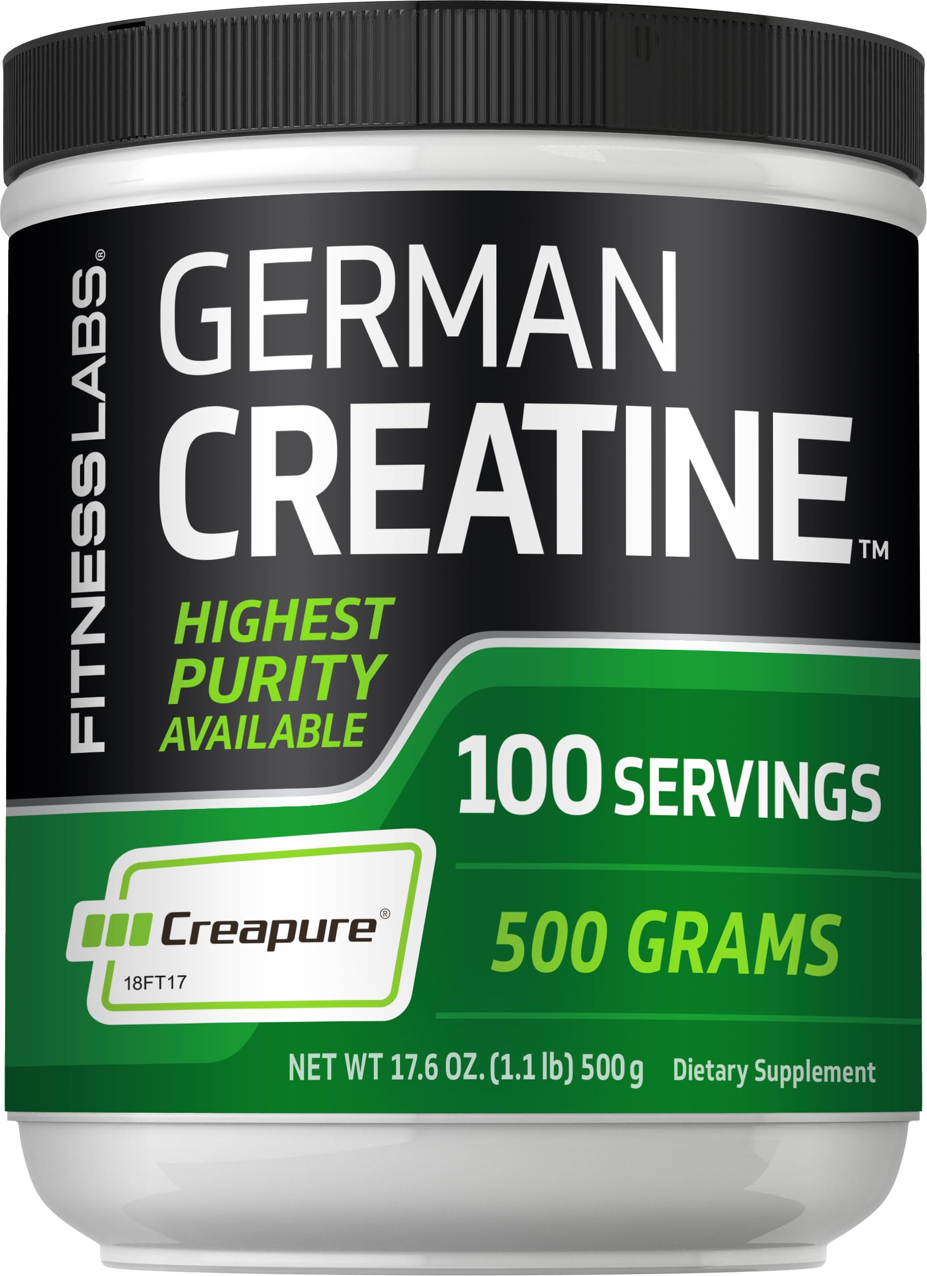 Fitness Labs German Creatine Monohydrate Powder | 500 Grams | Creapure Fitness Supplement | for Men & Women | Unflavored | 100 Servings Fitness Labs Au supplements