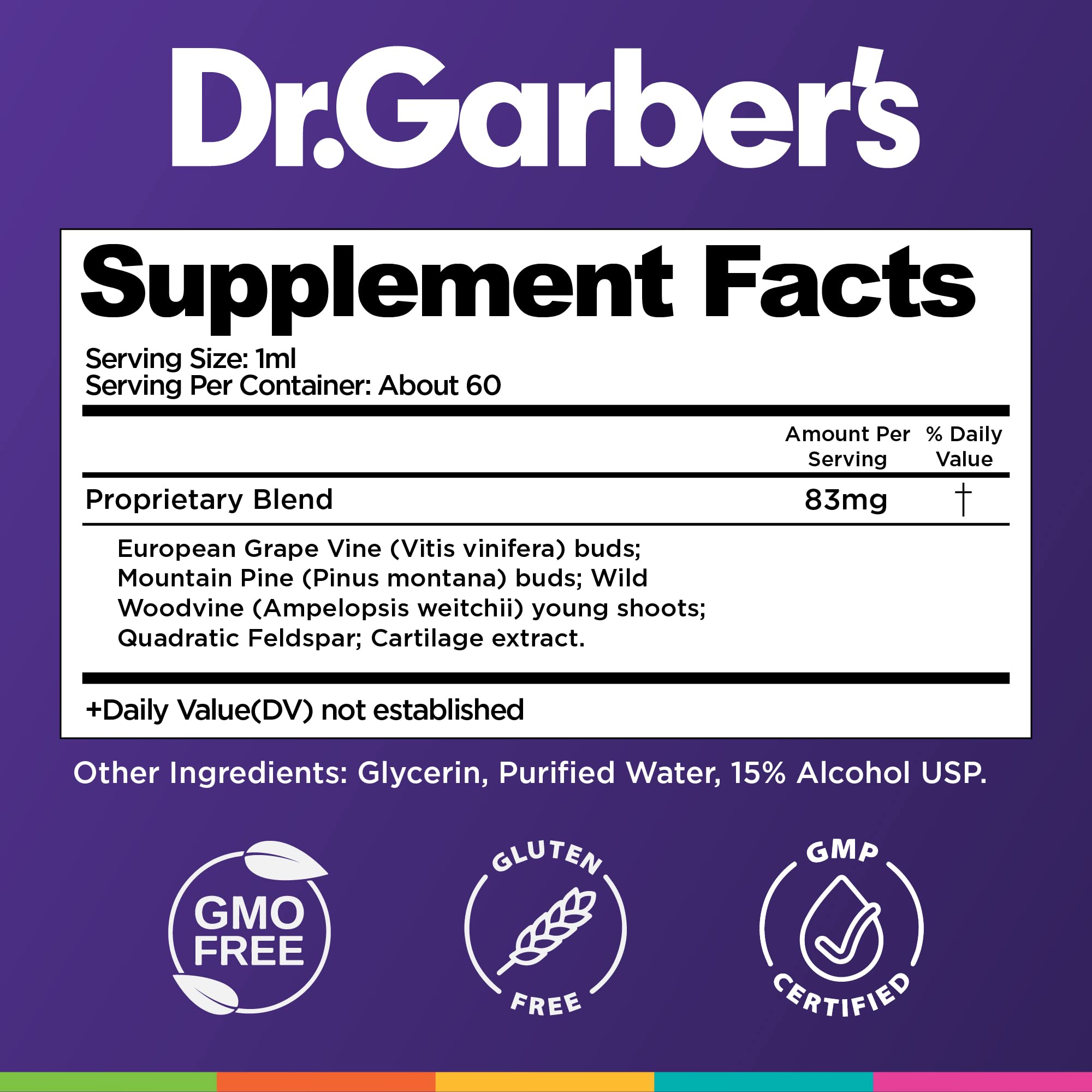 Dr. Garber's Natural Solutions Joint Health Oral Drops - Gemmotherapy Liquid Supplement for Healthy Joint Support & Function, Joint Repair, and Improved Mobility & Flexibility - 60ml DR.GARBER'S Au supplements