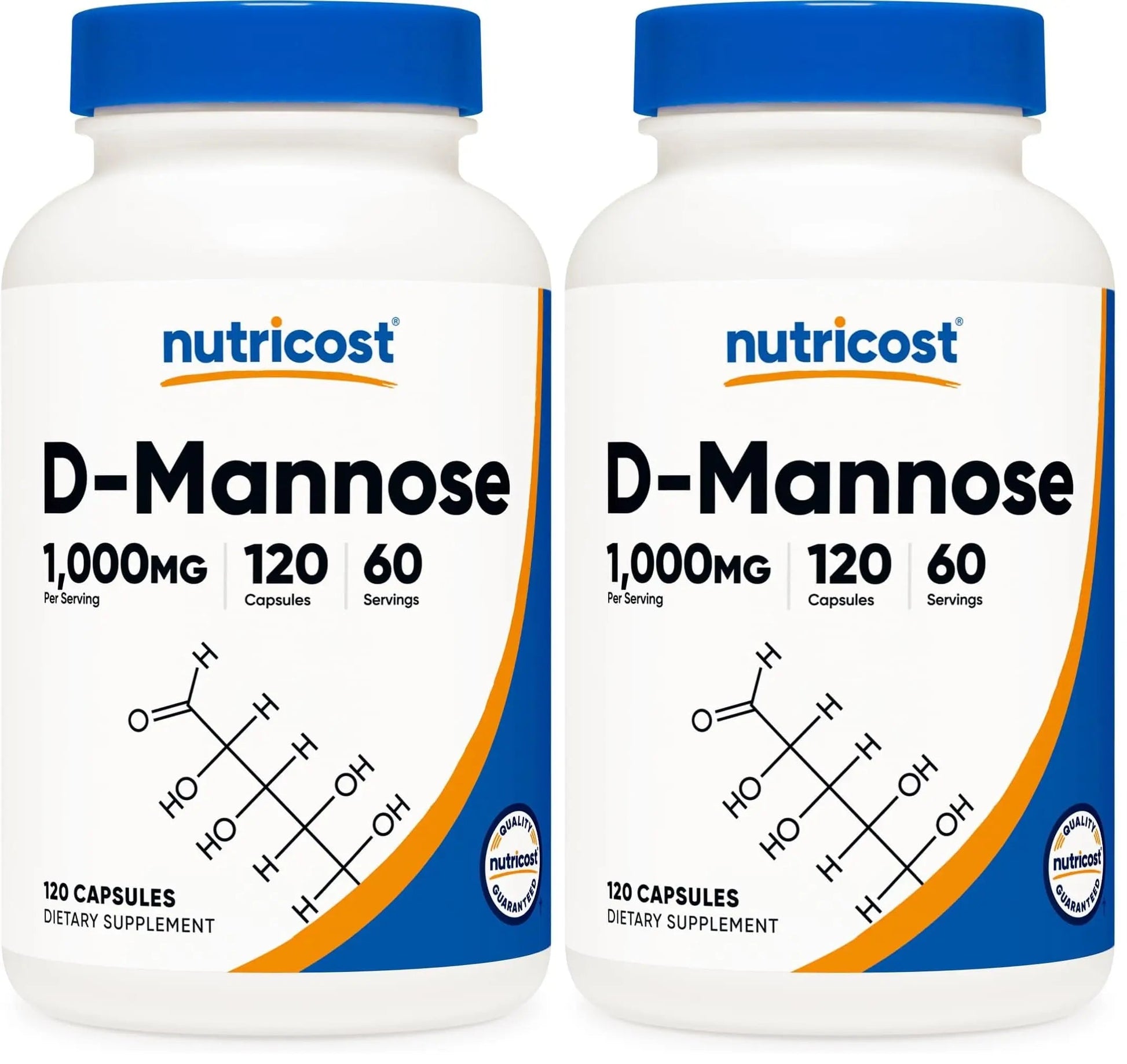 Nutricost D-Mannose 1000mg Per Serving, 120 Capsules - 500mg Per Capsule, Urinary Tract Health, Non-GMO and Gluten Free (Pack of 2) Nutricost Au supplements
