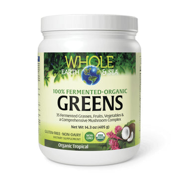 Whole Earth & Sea from Natural Factors, Organic Fermented Greens, Vegan Whole Food Supplement, Tropical, 14.3 Oz Natural Factors Au supplements