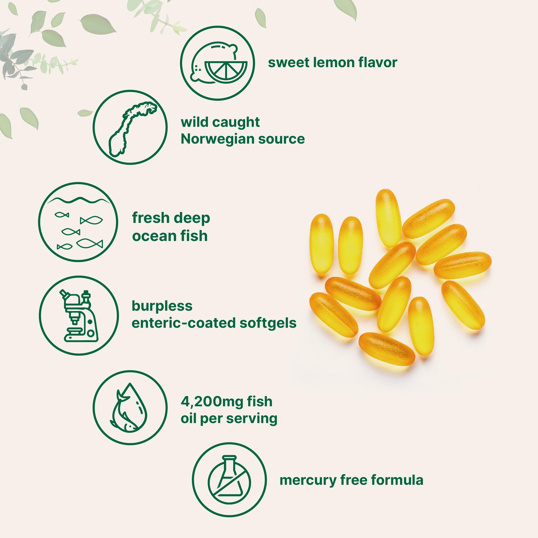 Triple Strength Omega 3 Fish Oil Supplements 4200mg Per Serving, 240 Softgels Micro Ingredients Au supplements