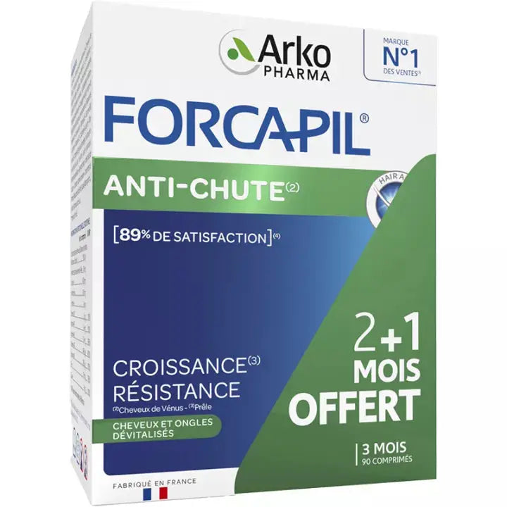 Arkopharma Forcapil Anti-Hair Loss Devitalized Hair and Nails 90 tablets Arkopharmauk supplements