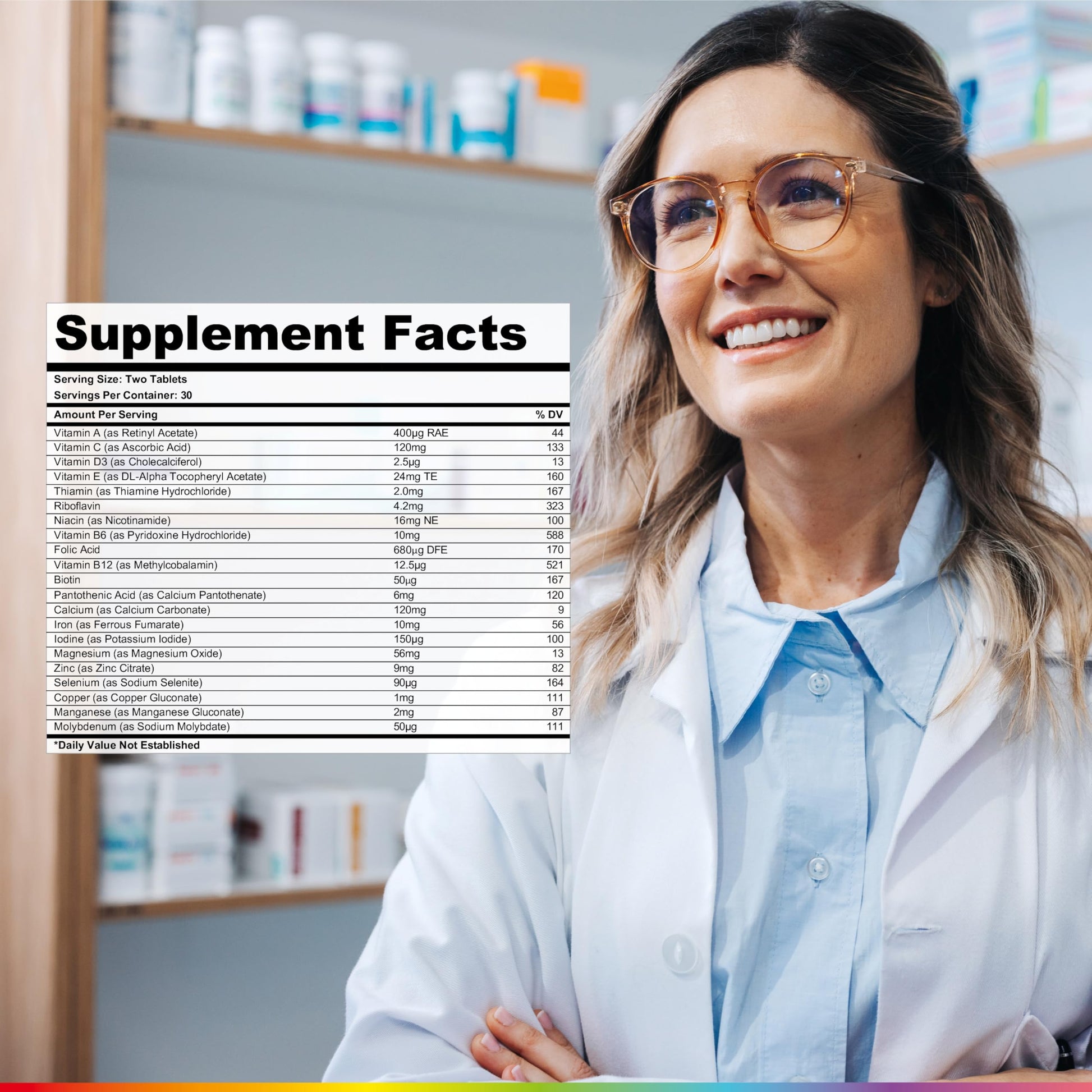 Health & Her Multivitamin Supplement for Women Taking Birth Control - Nutrition Support - 1 Month Supply, 60 Tablets - Vegan & Gluten Free Health and Her Au supplements