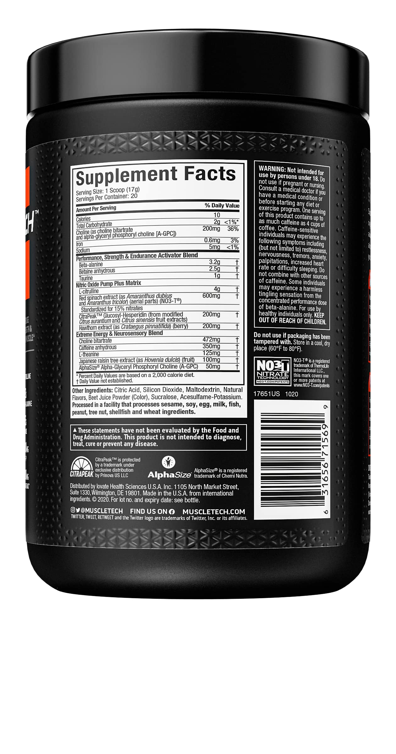 Pre Workout Powder MuscleTech Shatter Pre-Workout PreWorkout Powder MuscleTech Au supplements