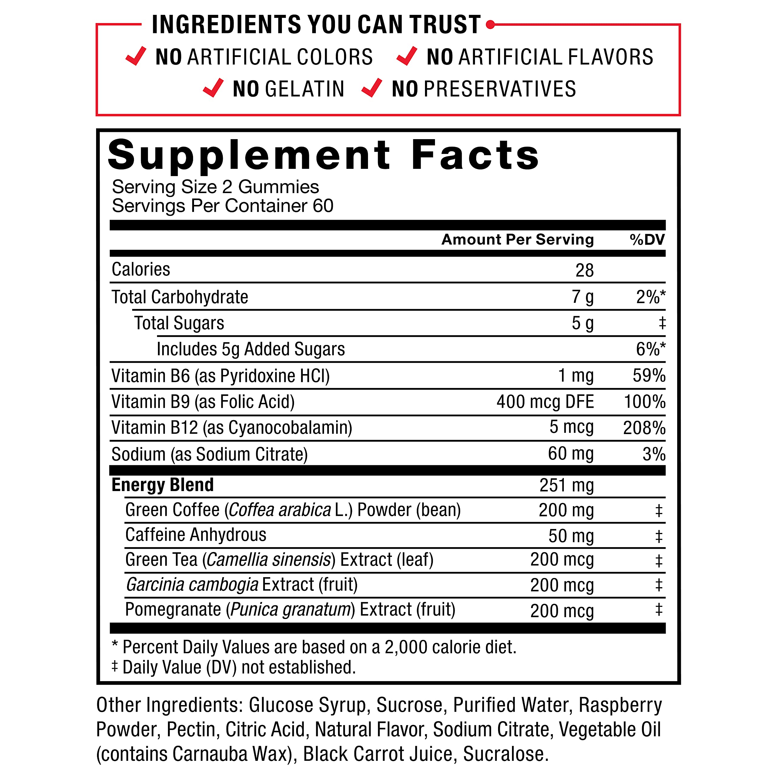 Force Factor LeanFire Thermo Gummies with B12 Vitamins, Caffeine, & Green Coffee Bean Force Factor Au supplements