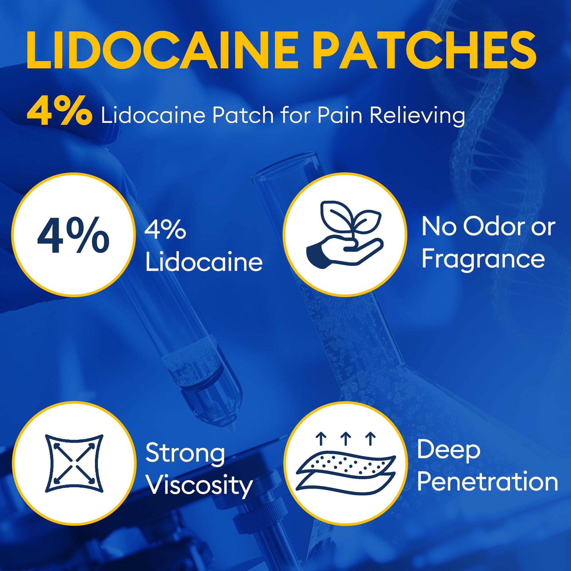 SZLGANG 4% Lidocaine Pain Relief Patches - (Large, 30, Count) Maximum Strength Relief for Back, Neck, Shoulder, Joint & Muscle Pain, 3.9”x 5.5”-03O SZLGANG Au supplements