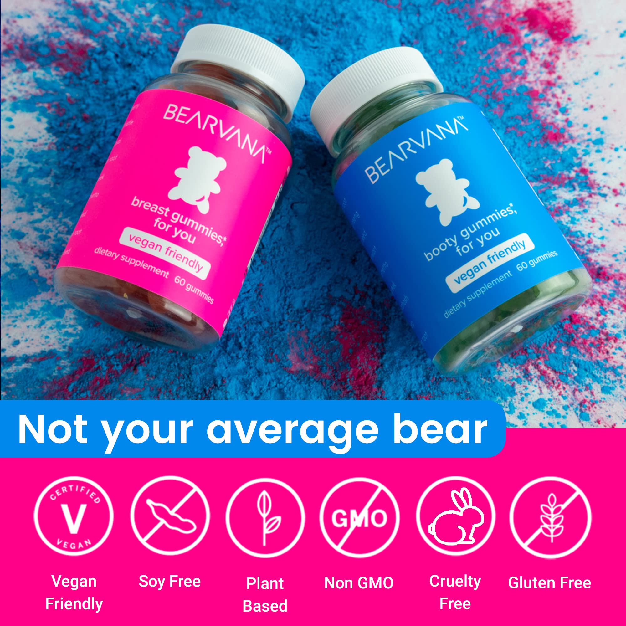 BEARVANA Gummies Combo Pack - Chest and Bum Gummies - Workout Aid - Women’s BEARVANA Au supplements