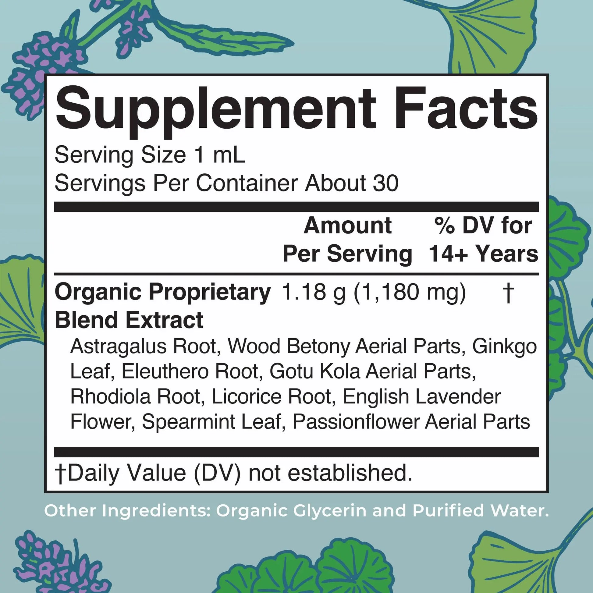 MaryRuth Organics - USDA Organic Brain Nootropic Supplement for Adults with Ginkgo Biloba & Astragalus | Focus & Adrenal Support | Brain & Memory Drops | Vegan | Non-GMO | Gluten Free | 30 Servings MARYRUTH'S Au supplements
