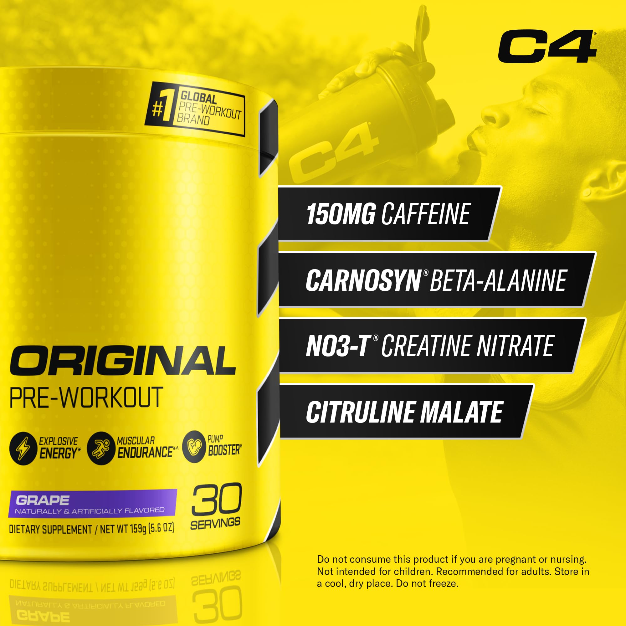 Cellucor C4 Original Pre Workout Powder Grape Sugar Free Preworkout Energy Cellucor Au supplements
