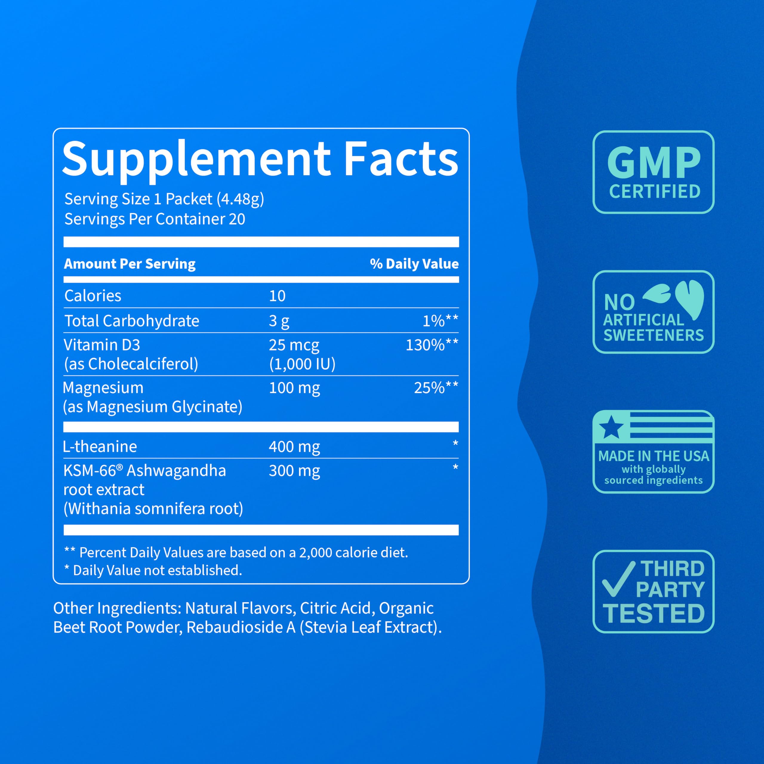 Nello Supercalm Powdered Drink Mix, Cortisol Reducer and Sleep Aid Supplement, L Theanine, Ksm-66 Ashwagandha, Magnesium Glycinate, Vitamin D 3, No Sugar, Non GMO, On The Go, 20 Ct, Raspberry Lemonade Nello Au supplements
