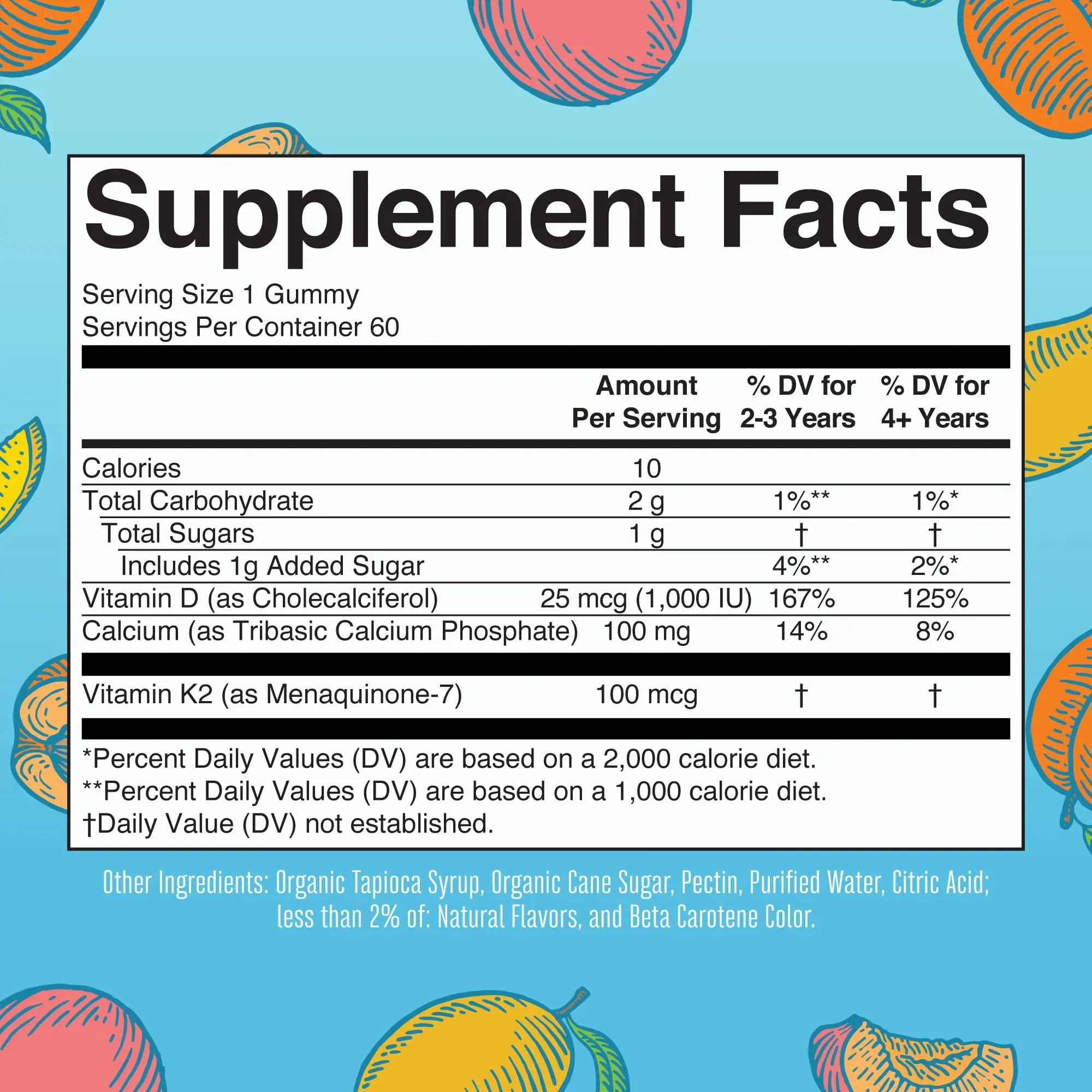 MaryRuth Organics Calcium with Vitamin D & Vitamin K2, 2 Month Supply, Calcium Supplement Supports Bone Health & Joint Support, with Vitamins D3 K2 Gummies, Vegan, Non-GMO, Gluten Free, 60 Count MARYRUTH'S Au supplements