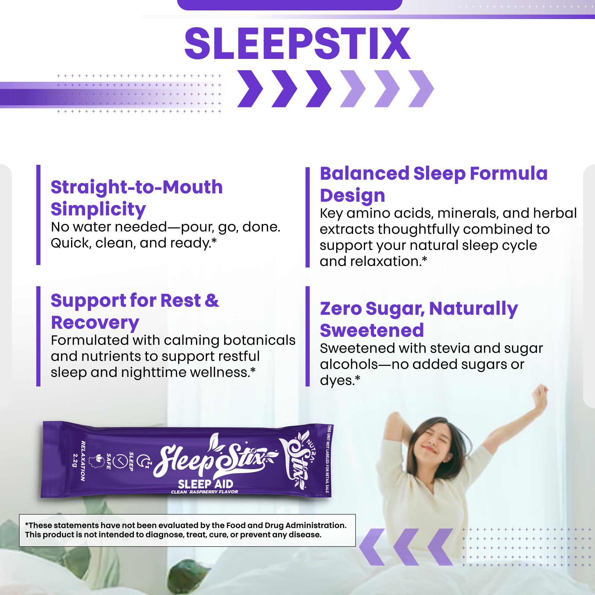 Sleep Aid Melatonin Powder Tryptophan Glycine Valerian Root Magnesium For Sleep Lemon Balm L Theanine Magnesium Glycinate Zinc Sleep Aid Myo Inositol GABACalm B6 5 HTP Stress Relief 20 Stix Clean Nutraceuticals Au supplements