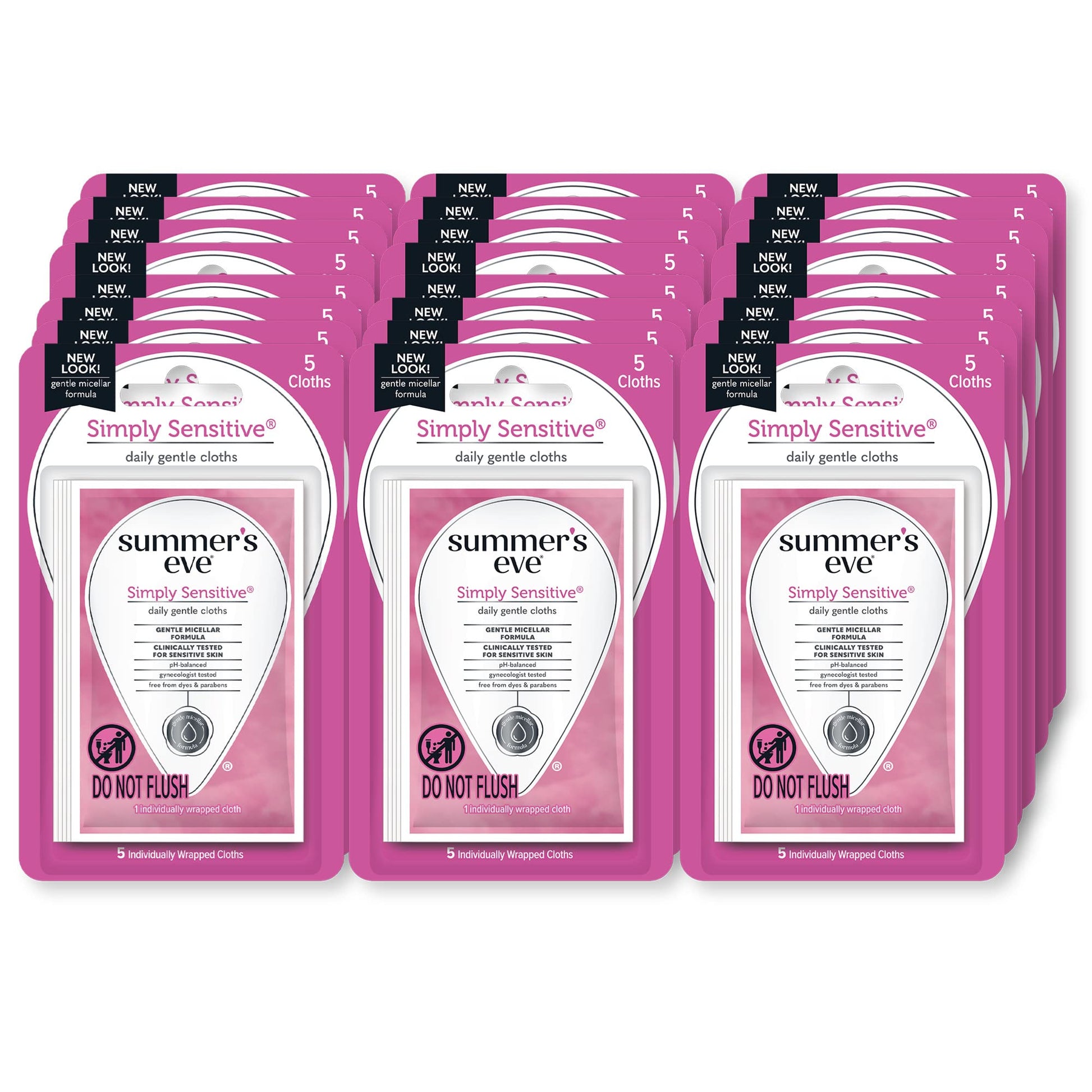 Summer's Eve Feminine Wipes, Simply Sensitive, 5 Count Trial & Travel Size, 24 Pack Summer's Eve Au supplements