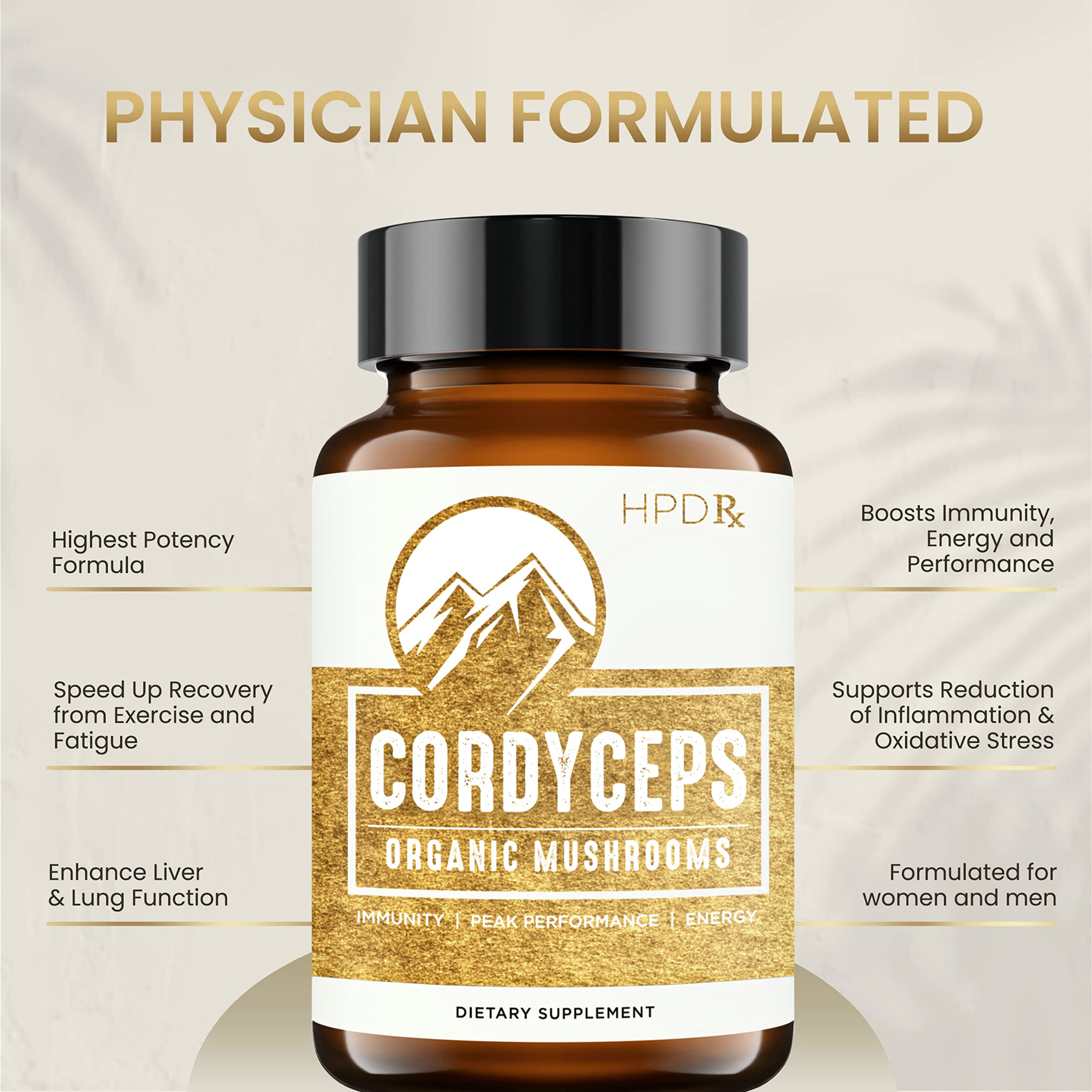 HPD Rx Premium Organic Cordyceps Mushroom Extract Performance Supplement HPD Rx Au supplements