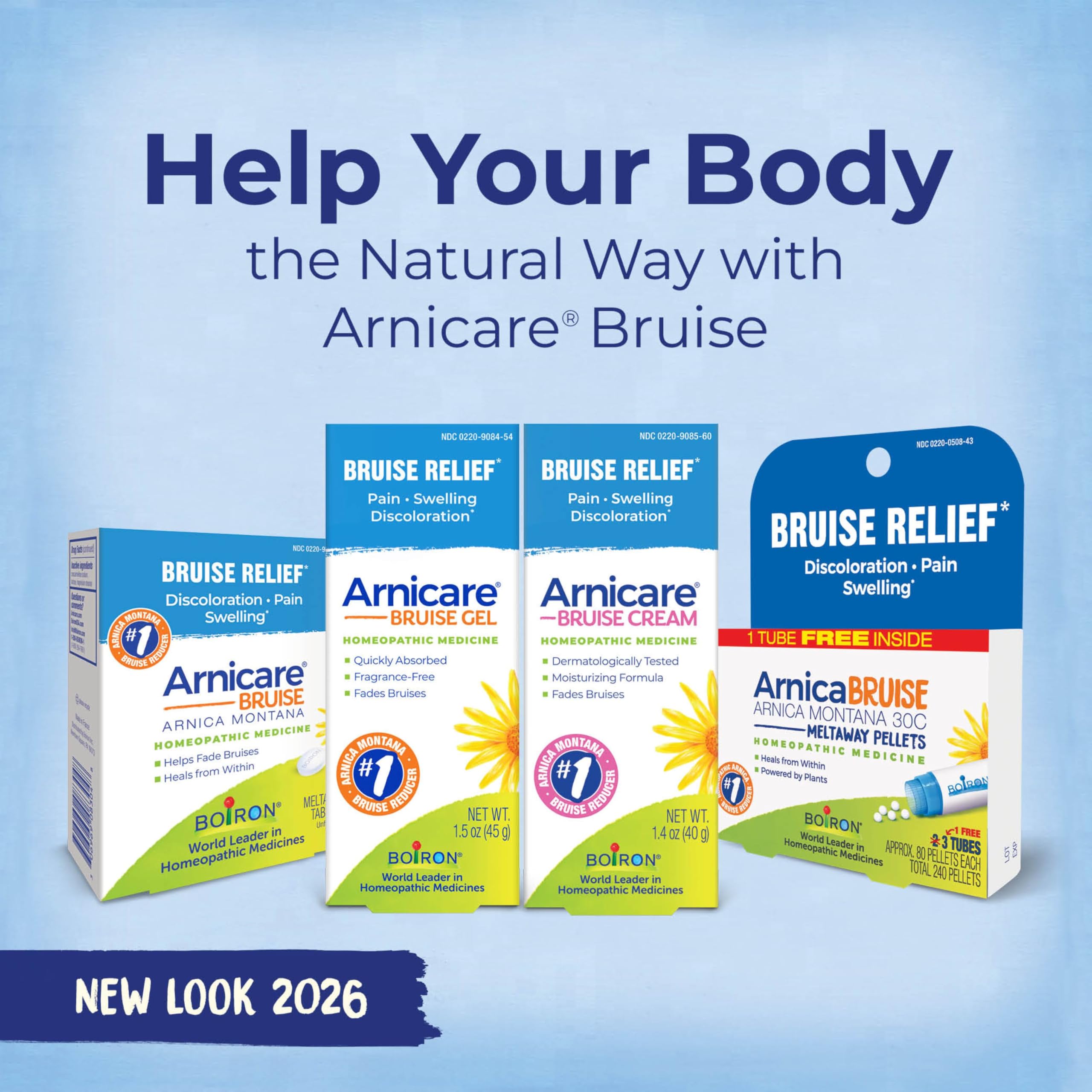 Boiron Arnicare Bruise Gel for Pain, Inflammation or Swelling, Soreness, and Discoloration - Non-greasy and Fragrance-Free - 4.2 oz Boiron Au supplements