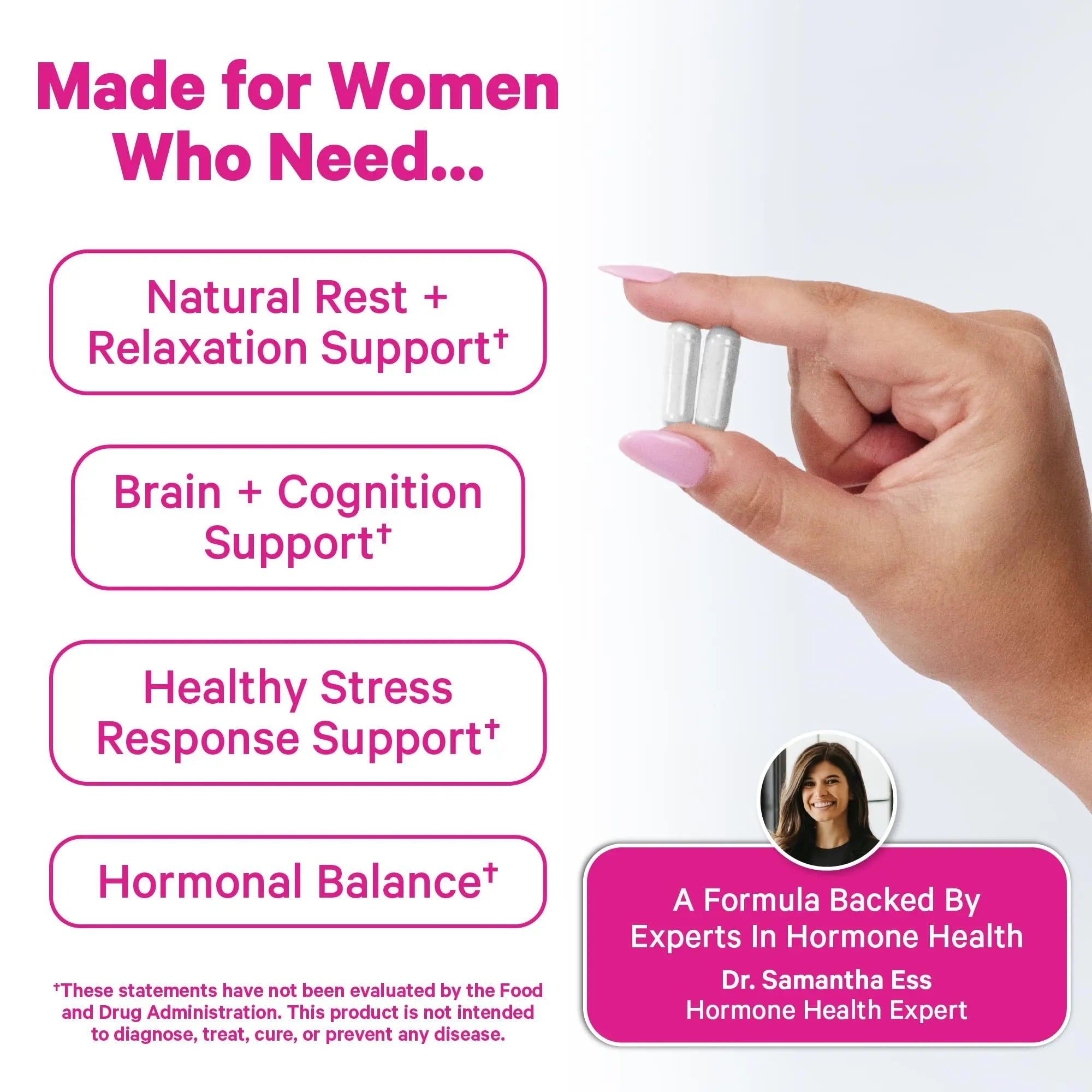 Pink Stork Magnesium Complex for Women - 8 Forms Including Glycinate, Malate, Citrate & L-Threonate - Stress, Sleep, Muscle & Hormone Support - 400 mg Elemental Magnesium - 60 Vegan Capsules Pink Stork Au supplements