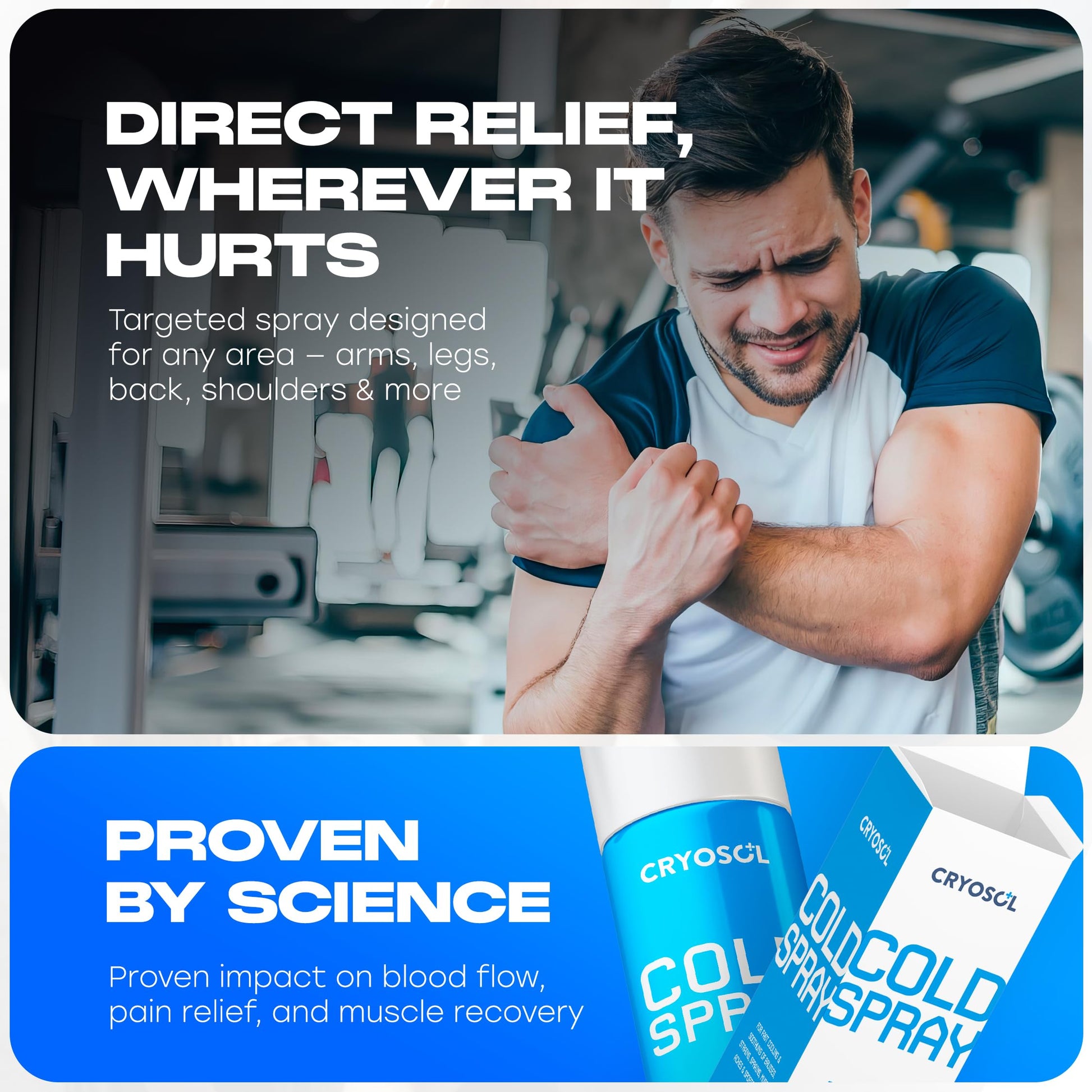 CRYOSOL Freeze Spray for Rapid Relief Anywhere - Pain Relief Spray for Sprains, Strains, Bruises, Aches and Sports Injuries - Cryotherapy for Instant Cooling Relief - 200ml / 6.76 fl oz Venture Healthcare Au supplements