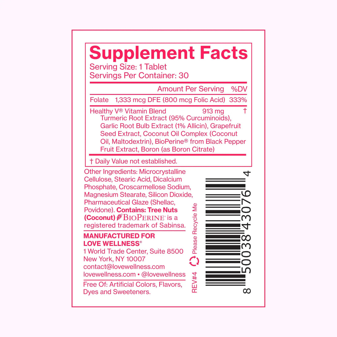 Love Wellness Healthy V Vitamin | Women's Vaginal Health Supplement | pH Balance, Gut Health & Immune Support Supplement | Balance of Candida Yeast with Turmeric, Garlic & Coconut Oil | 30 Count Love Wellness Au supplements