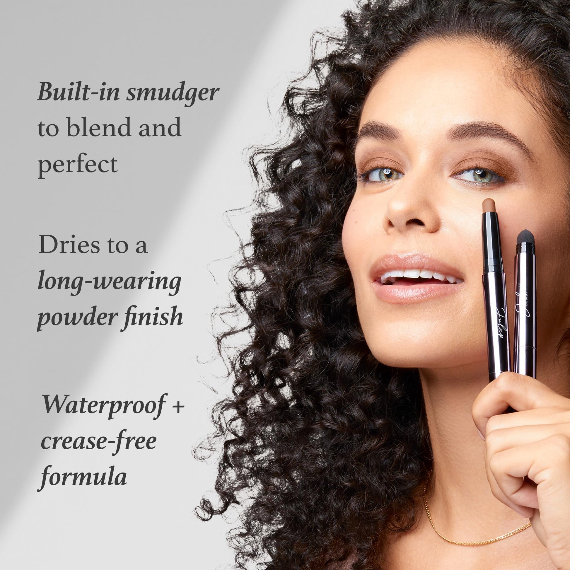 Julep Eyeshadow 101 Crème-to-Powder Waterproof Eyeshadow Stick Duo – Long-Lasting, Crease-Proof, Easy Apply with Built-in Smudger - Desert & Champagne Julep Au supplements