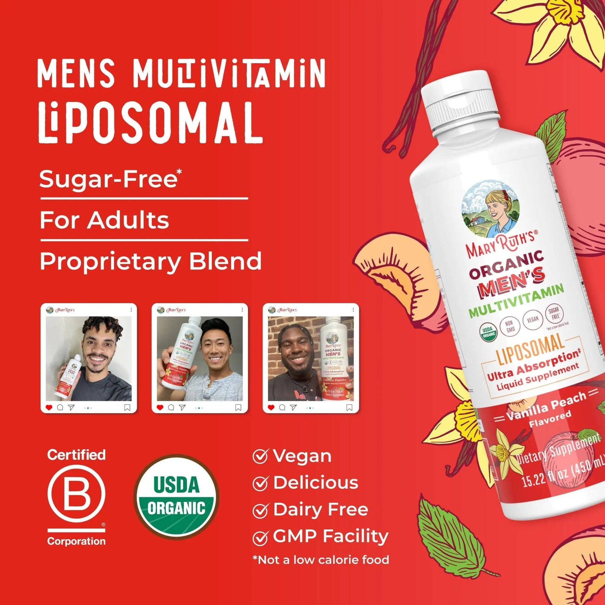 MaryRuth Organics Multivitamin for men | Sugar Free mens Multivitamin | Liquid Vitamins for men | Immune Support Supplement | MaryRuth Organics Au supplements