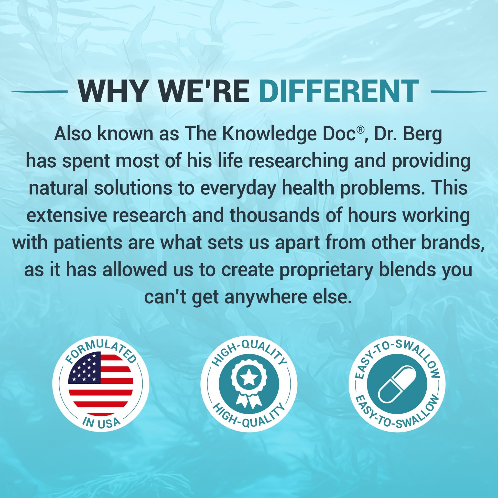 Dr. Berg Sea Kelp Enhanced Iodine - 200 mcg of Premium Iodine - Seaweed Blend Includes Klamath Blue-Green Algae & Sea Kelp - 90 Capsules Dr. Berg Nutritionals Au supplements