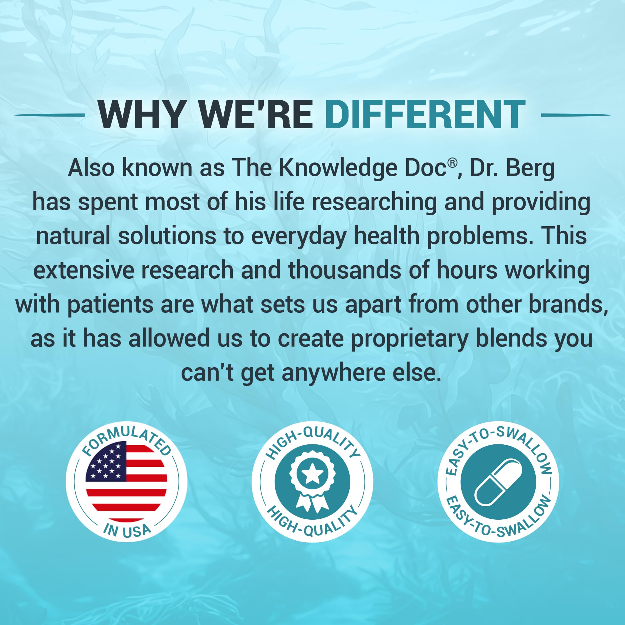 Dr. Berg Sea Kelp Enhanced Iodine - 200 mcg of Premium Iodine - Seaweed Blend Includes Klamath Blue-Green Algae & Sea Kelp - 90 Capsules Dr. Berg Nutritionals Au supplements