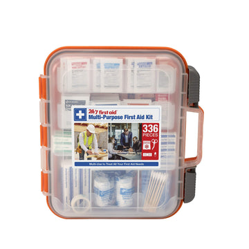 336 Piece First Aid Kit, Plastic Case 24/7 First Aid Au supplements