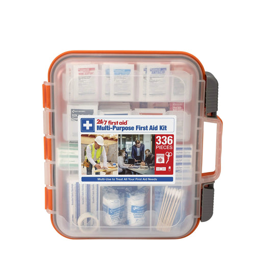 336 Piece First Aid Kit, Plastic Case 24/7 First AidAU supplements