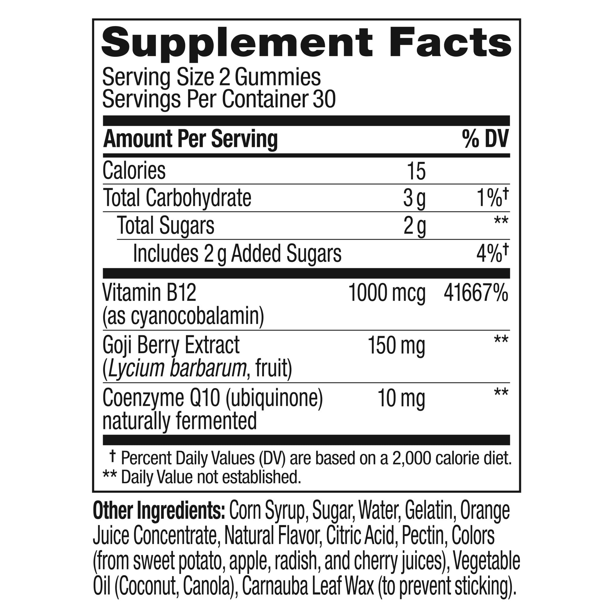 OLLY Extra Strength Daily Energy Gummy, Caffeine Free, 1000mcg Vitamin B12, CoQ10 OLLY Au supplements