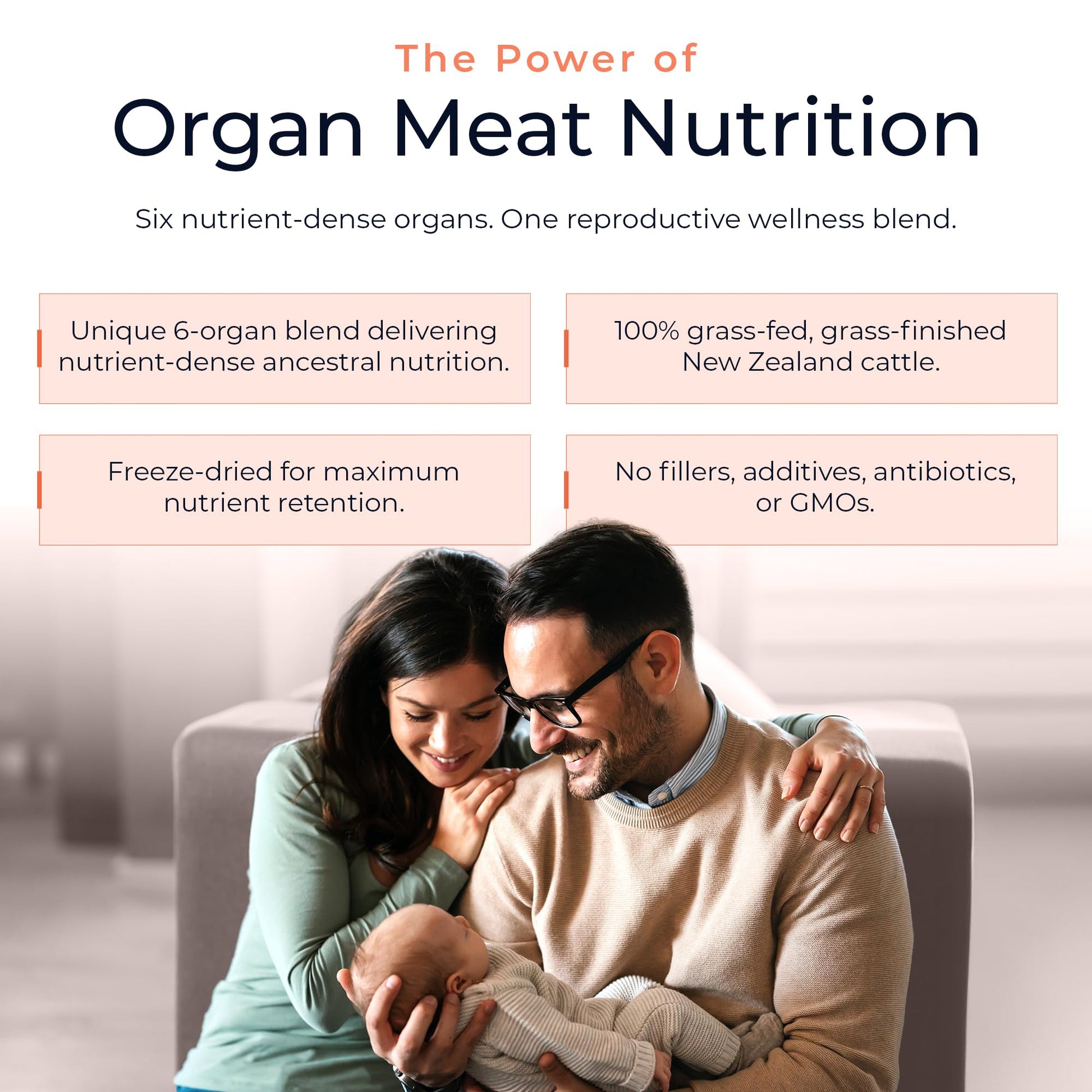 Molecular Fertility Beef Organ Complex - Pasture-Raised, Grass Fed Beef Liver, Brain, Heart, Spleen, Pancreas Blend, Healthy Hormone Balance and Fertility Supplement for Women and Men, 180 Capsules Molecular Fertility Au supplements