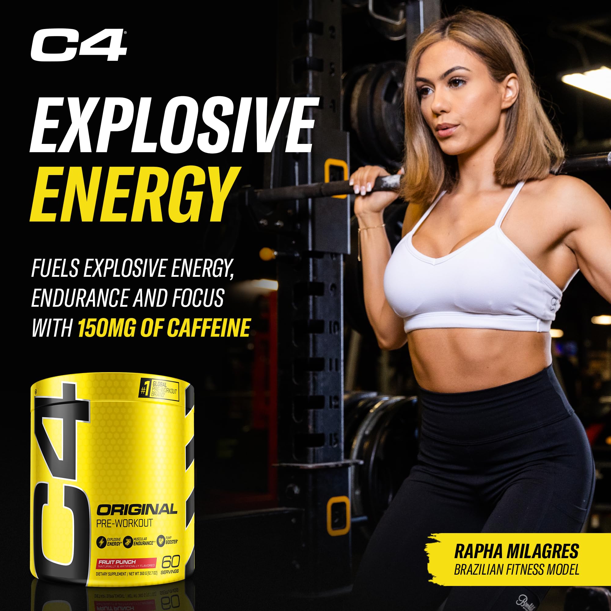 C4 Original Pre Workout Powder Fruit Punch - Vitamin C for Immune Support - Sugar Free Cellucor Au supplements