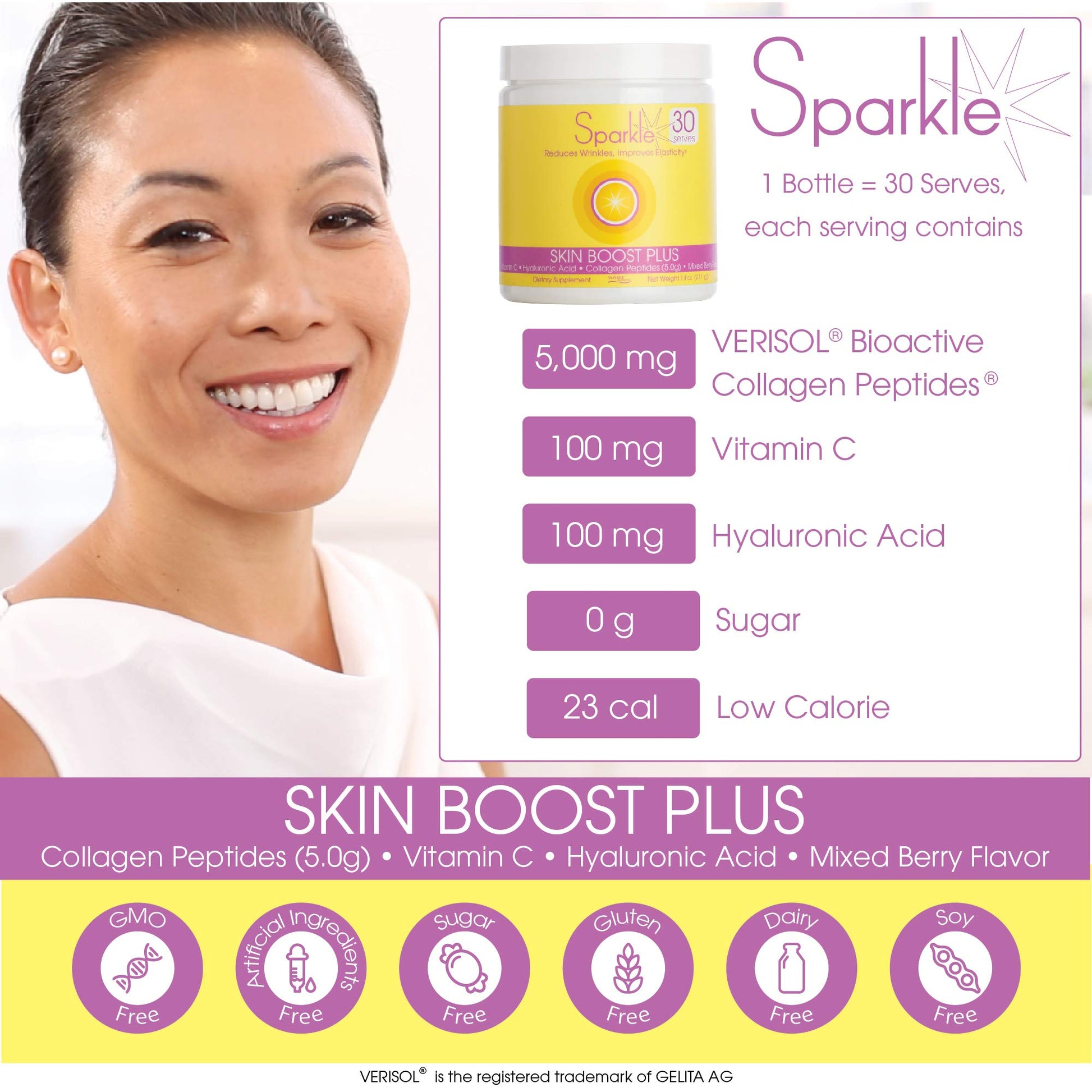 Hydrolyzed Collagen Powder - Sparkle Skin Boost Plus (Tropical Coconut Pineapple) Sparkle Collagen Au supplements