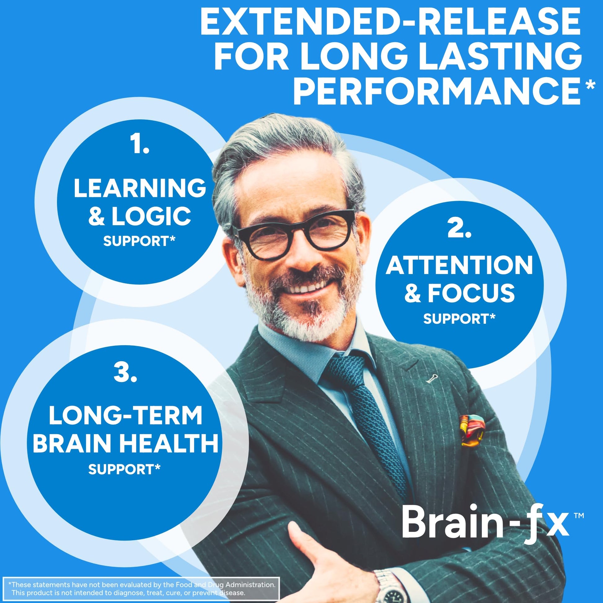 PPO Lab® Brain-fx™ Extended-Release Vitamins for Brain Health, Supplement for Memory and Focus with Nootropics, BDNF Factor, Methylated B Complex, L-Theanine, Lions Mane, Alpha GPC - 60 Capsules PPO Lab Au supplements
