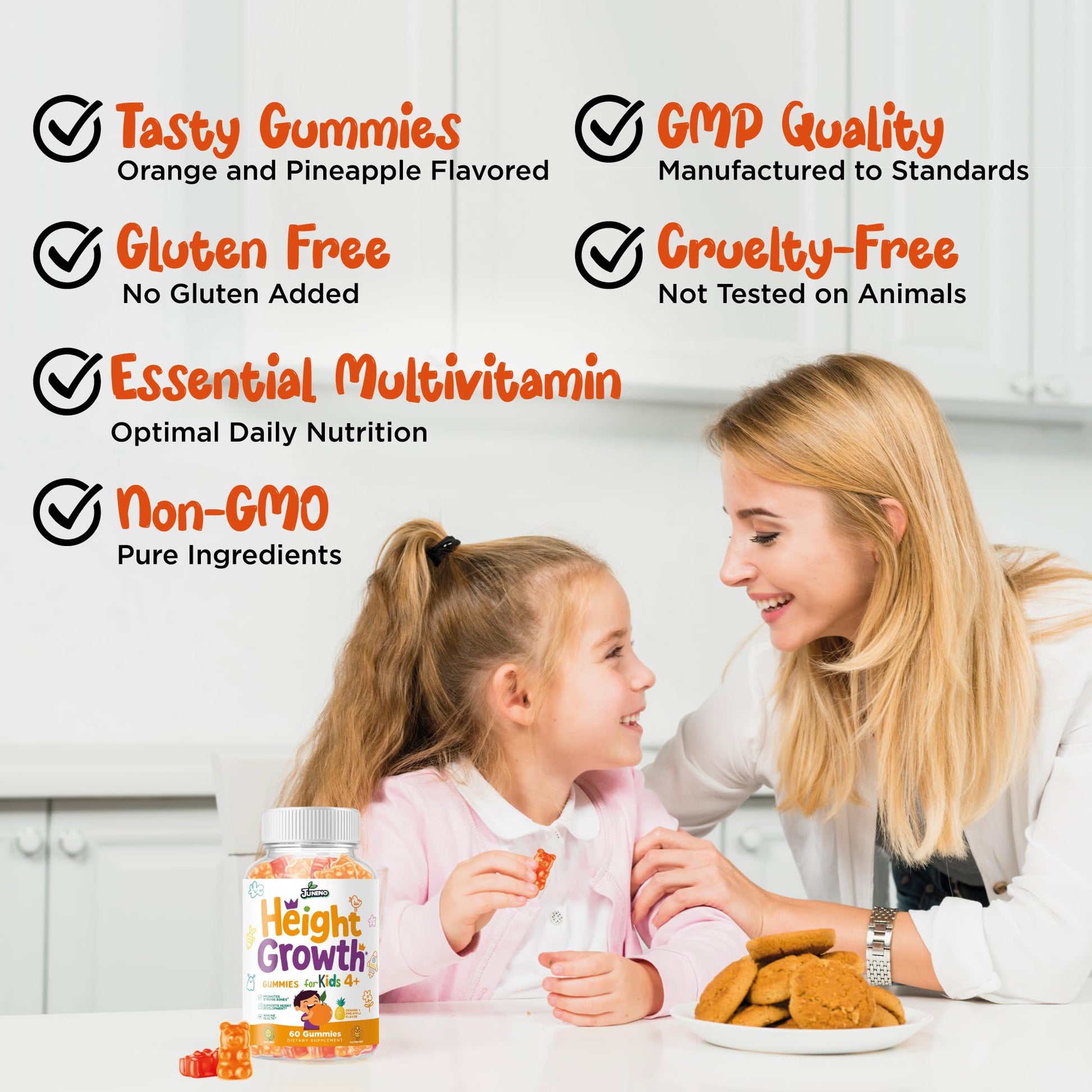 Juneno Height Growth Vitamins Supplement Gummies - Grow Taller for Teens Kids Boys Girls - Natural Height Increaser Maximizer Multivitamin Juneno Au supplements