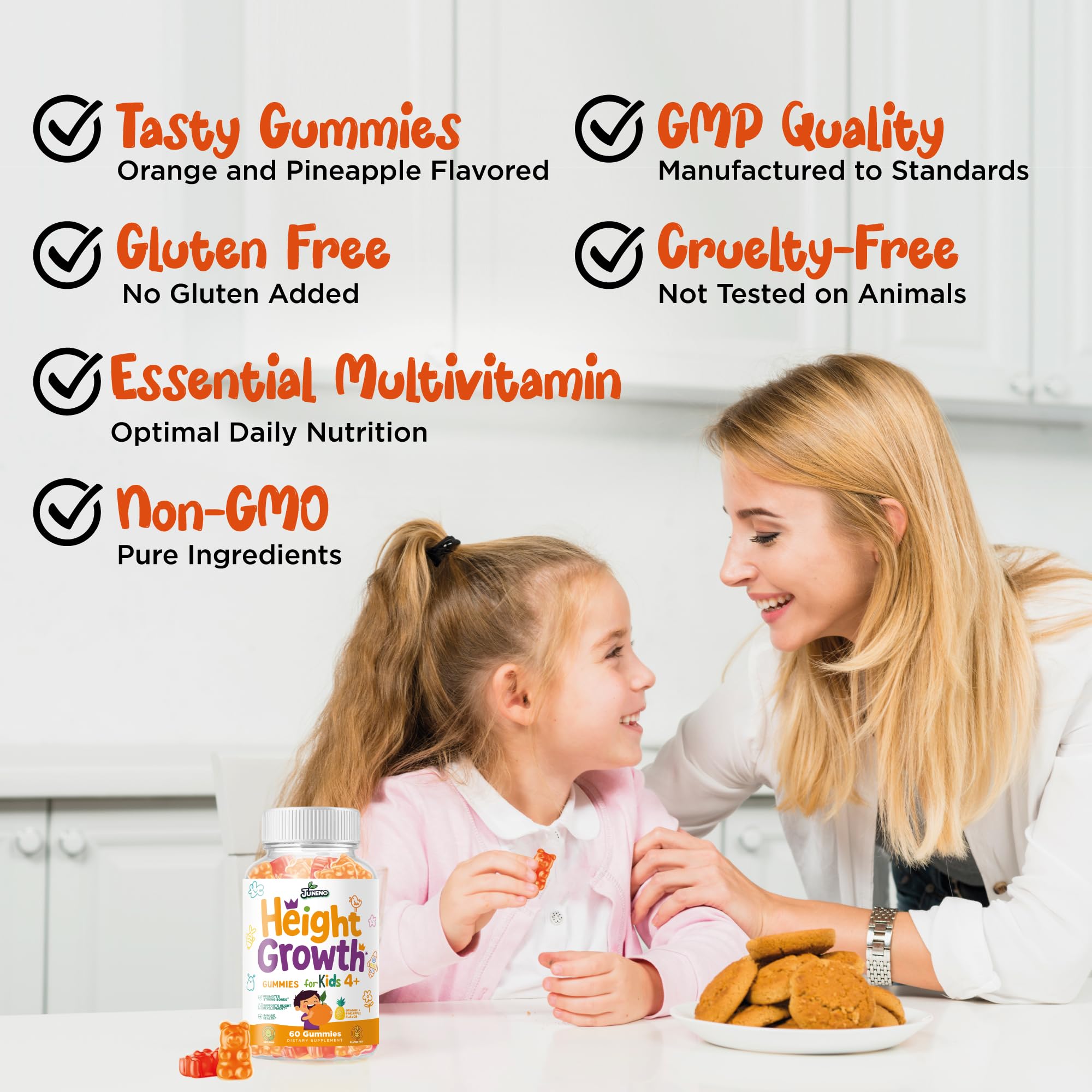 Juneno Height Growth Vitamins Supplement Gummies - Grow Taller for Teens Kids Boys Girls - Natural Height Increaser Maximizer Multivitamin Juneno Au supplements