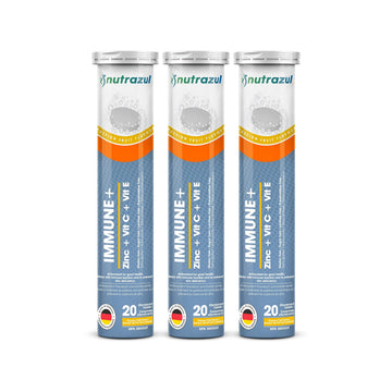 nutrazul Immune+ Effervescent Tablets, Vitamin C, Vitamin E & Zinc Supplement, Supports Overall Wellness with a VIT C, VIT E & Zinc Blend nutrazul Au supplements