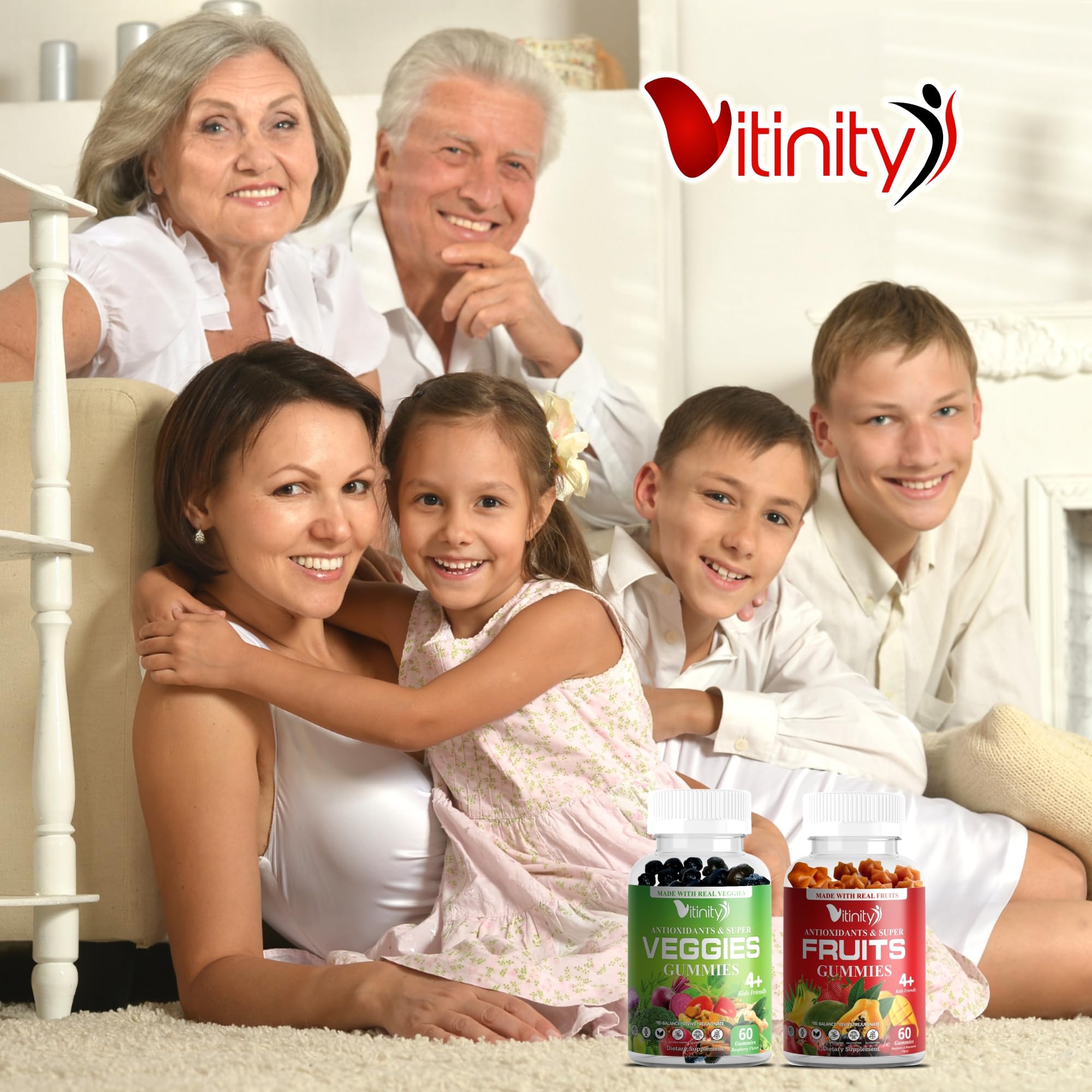 VITINITY Made with Real Fruit-Real Veggie Gummies-Superfood Vegetable Vitamin Sup VITINITY Au supplements