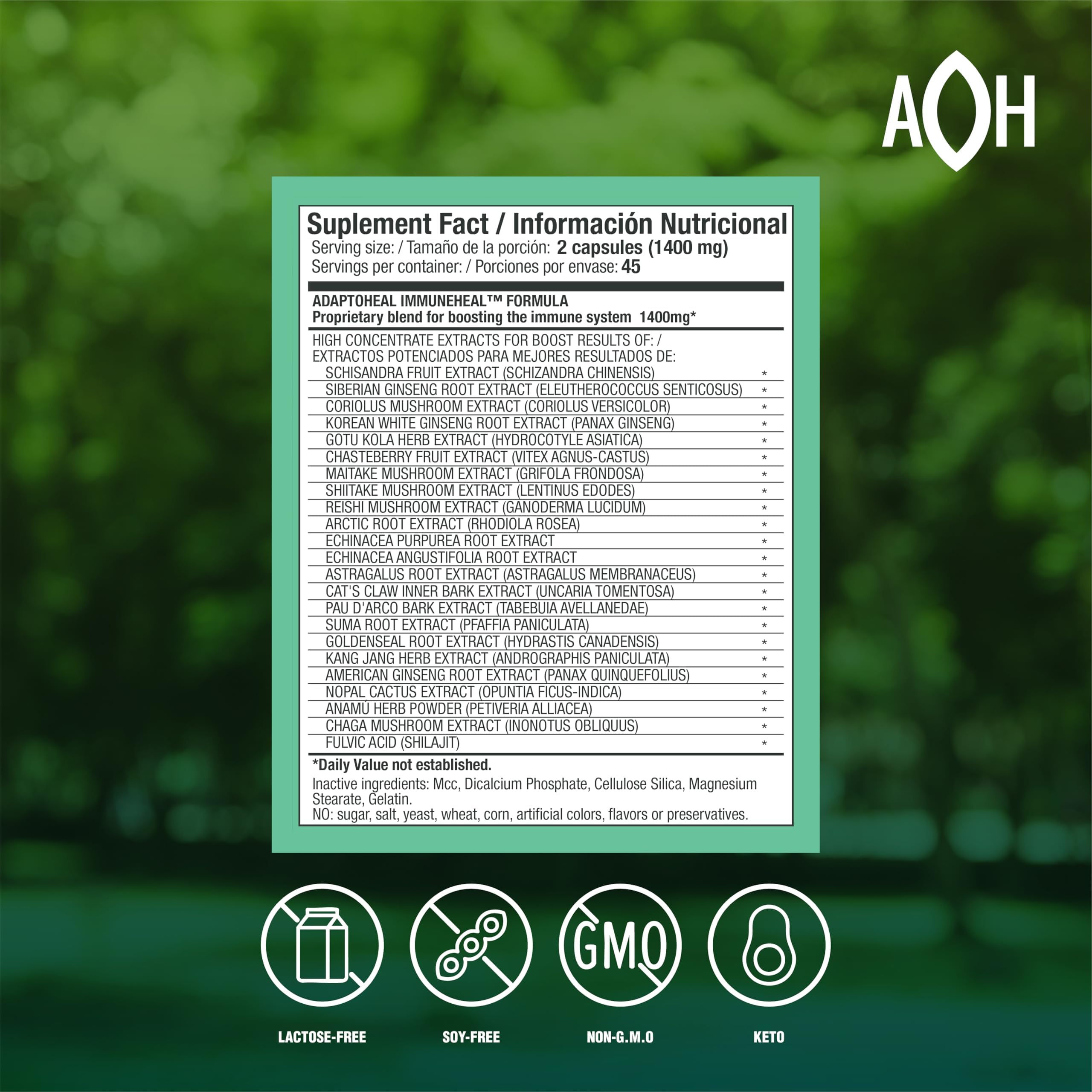 ADAPTOHEAL - Immuneheal – Adaptogen, Immune System Booster Supplement with Schisandra Chinensis, Ginseng and Mushroom Extract (90 Capsules) ADAPTOHEAL Au supplements