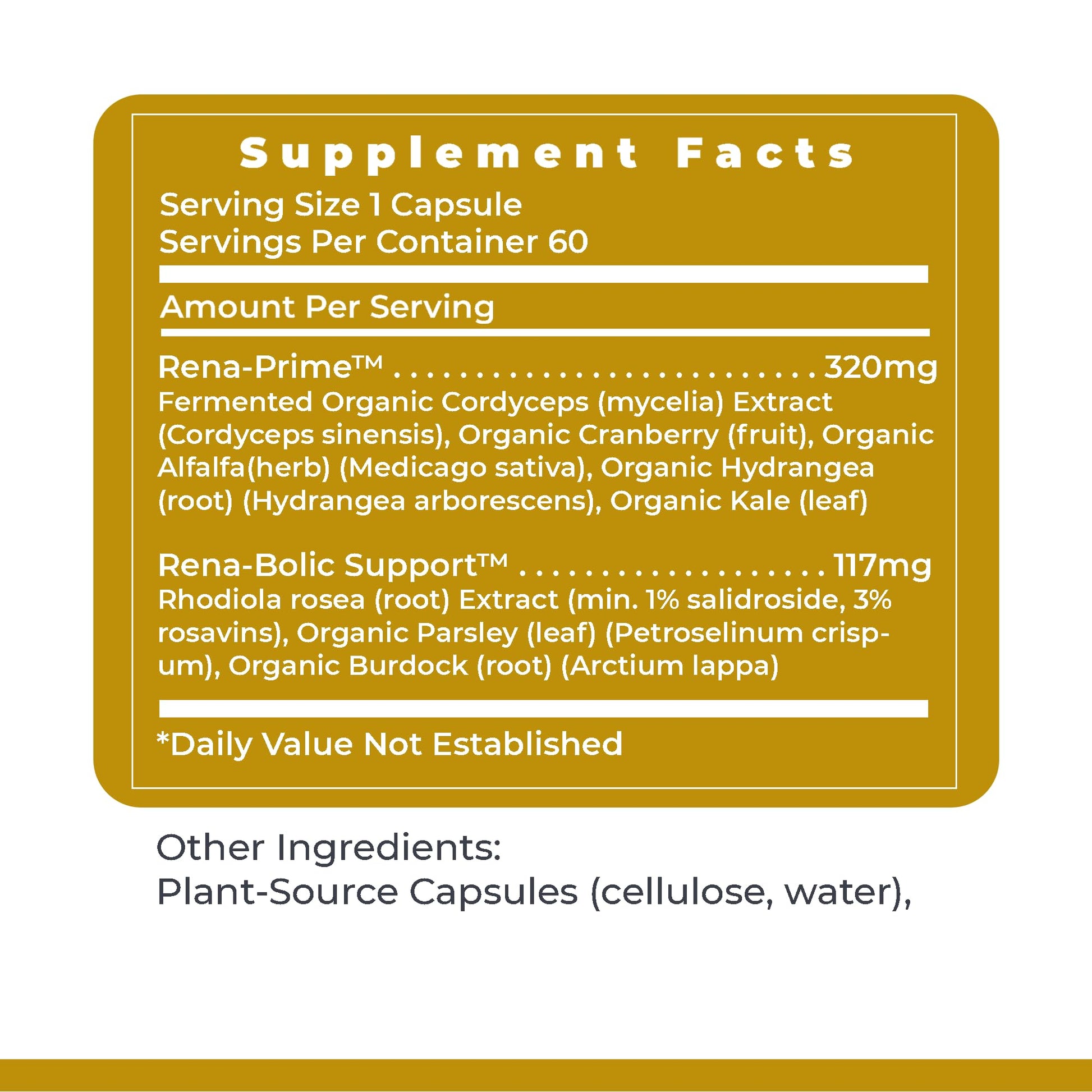 Premier Research Labs RenaVen - Premier Kidney Support for Kidney Cleanse Detox and Repair | Improve Kidney Function and Urinary Support with Fermented Cordyceps - 60 Plant-Source Capsules Premier Research Labs Au supplements