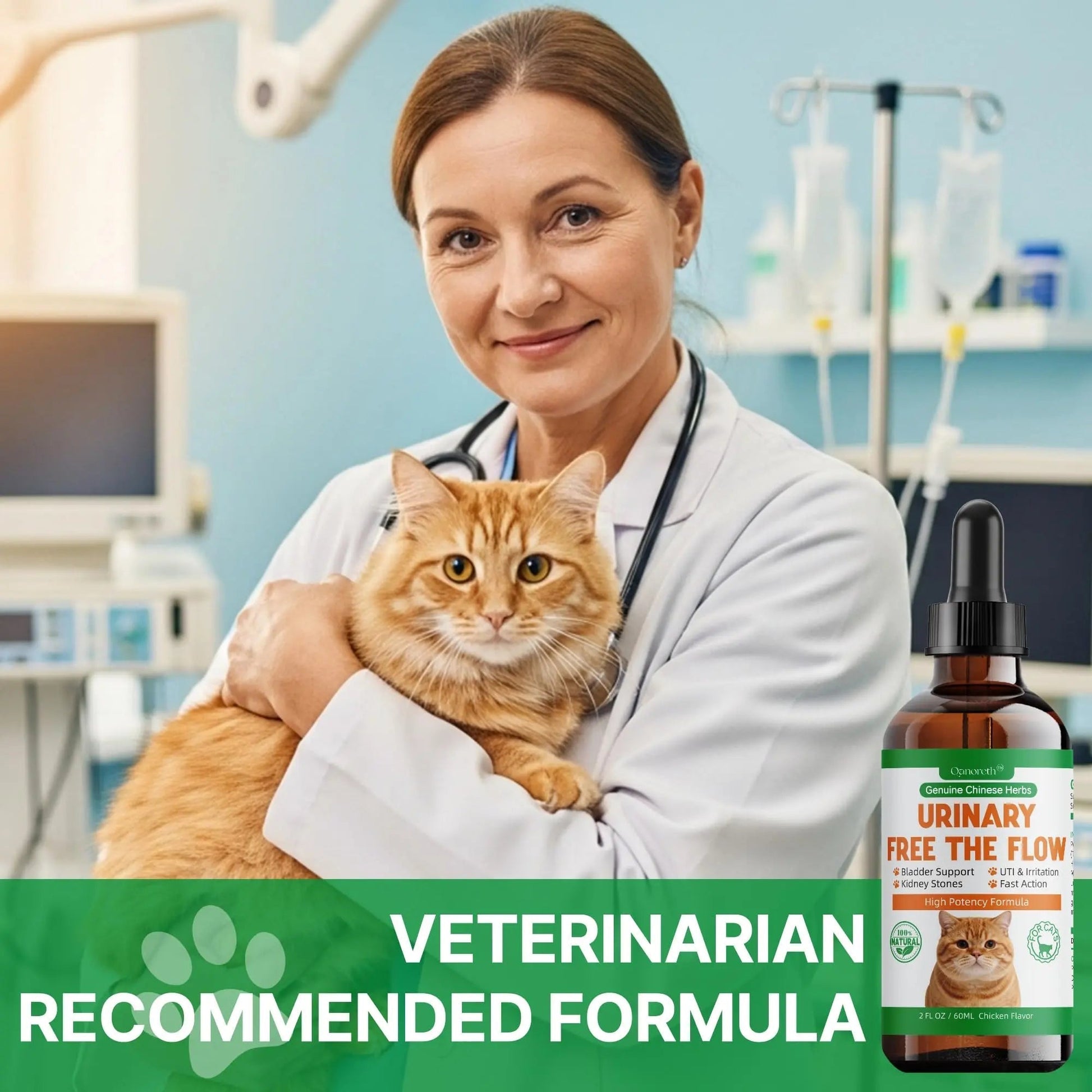 Cat Bladder Remedy for Stones & Crystals, Kidney StonesDissolver forCat- Urinary Free The Flow - Cat Urinary Tract Infection Treatment for Stones, Herbal CatUTI Remedy for Stone Relief & Prevention Qanoreth Au supplements