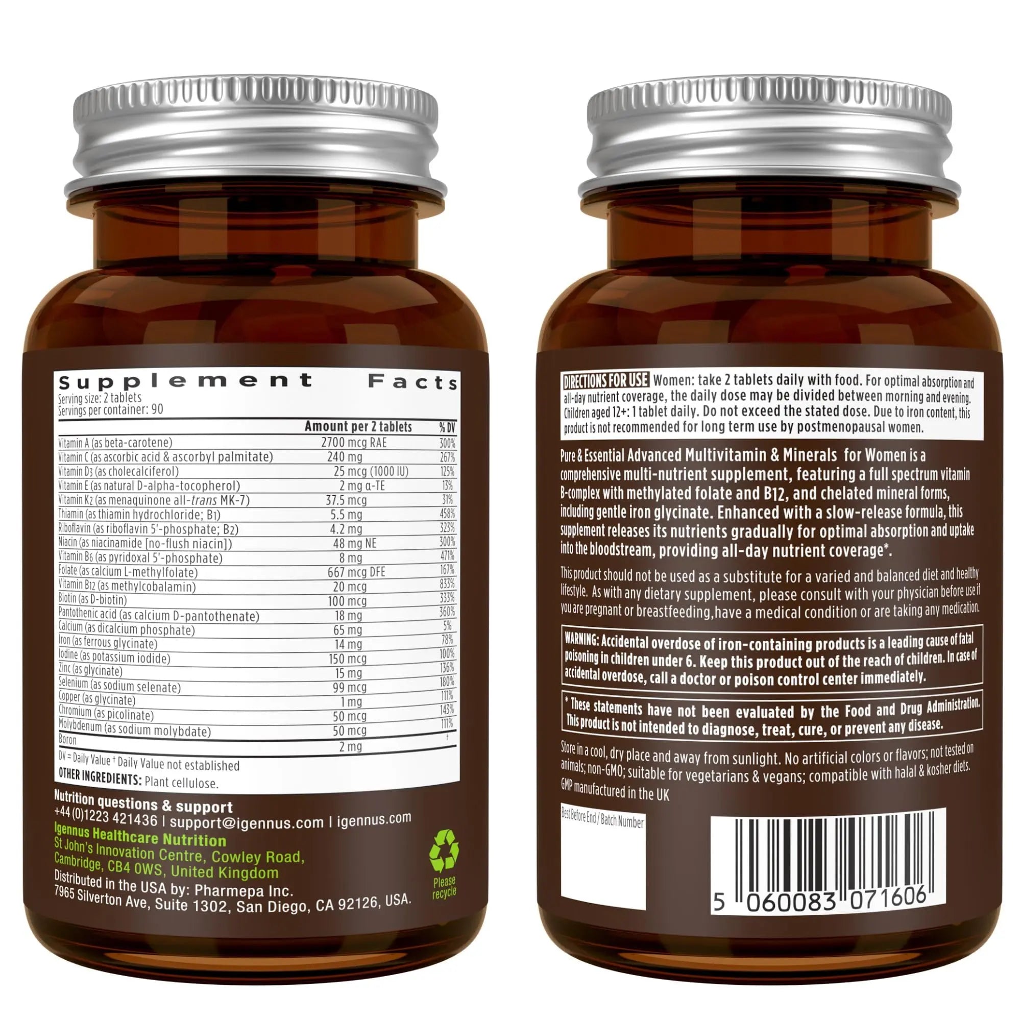 Multivitamin & Minerals for Women + High Absorption CoQ10 100mg 120 Softgels Energy Bundle, Sustained Release Advanced Multivitamin Igennus Healthcare Nutrition Au supplements